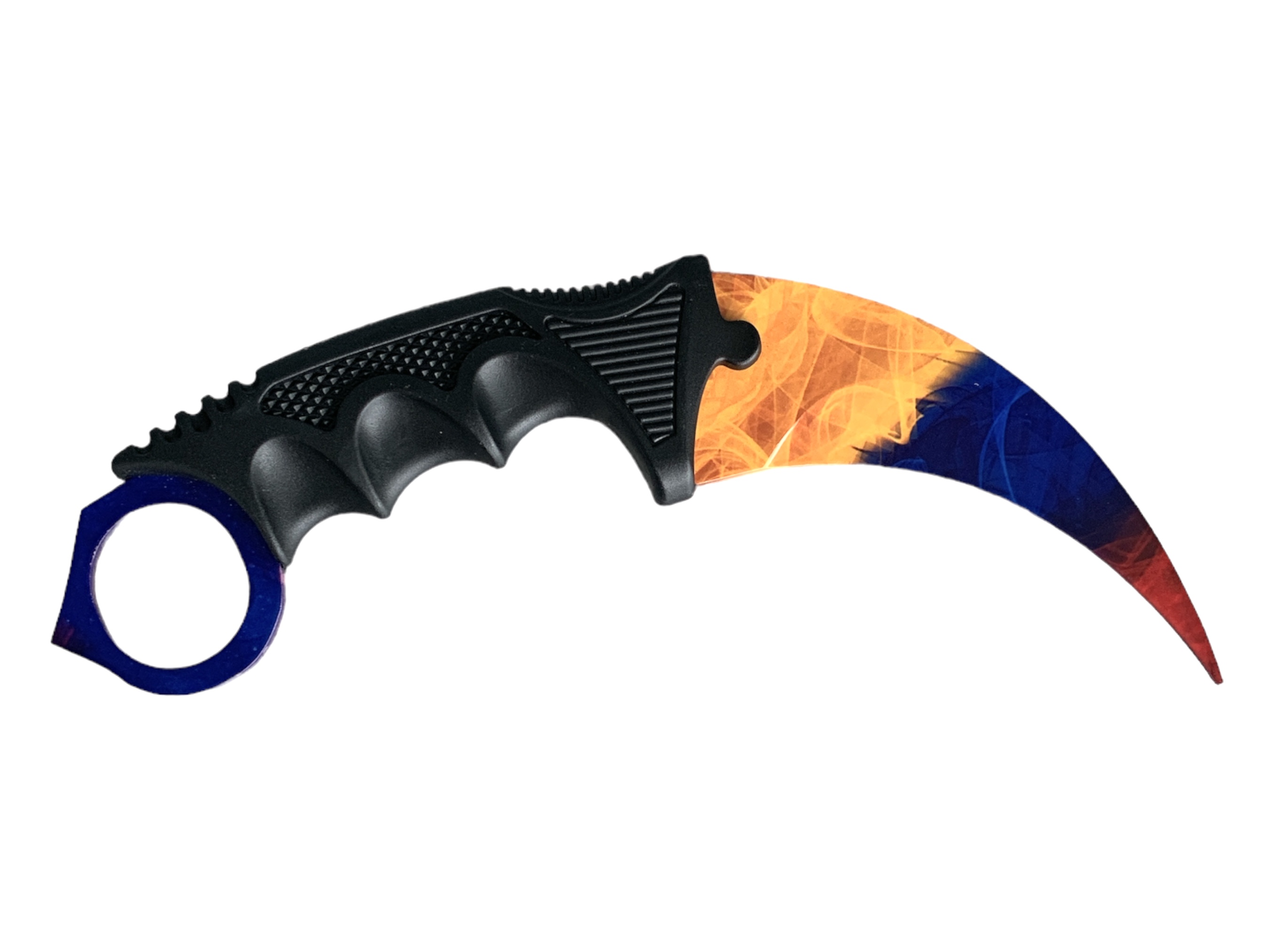 Нож Ice & Fire Karambit, нож с фиксирано острие незаточен за колекция CS-GO Нож Ice & Fire Karambit, нож с фиксирано острие незаточен за колекция CS-GO