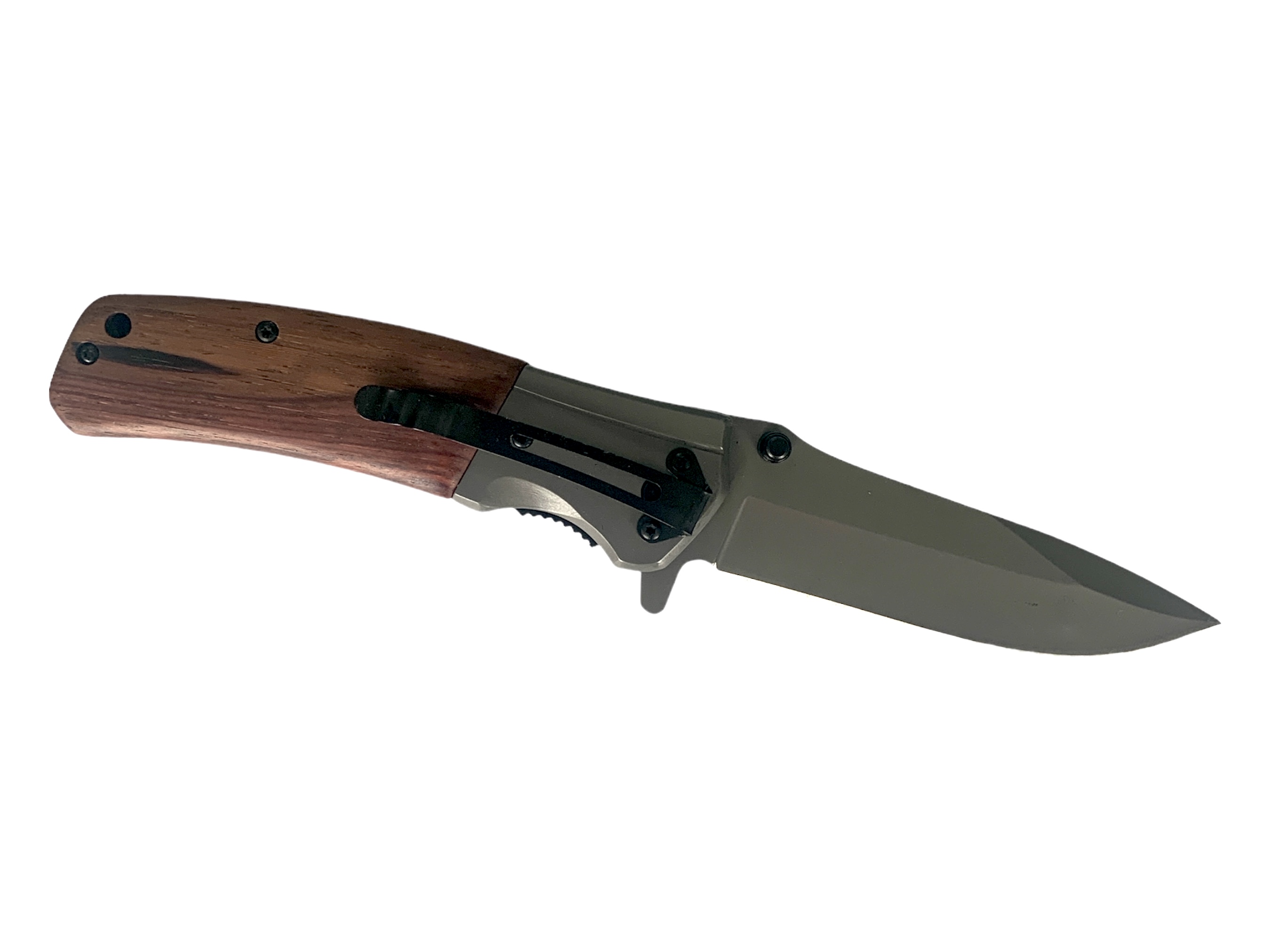 Browning DА98 - Сгъваем автоматичен масивен нож с дървени чирени