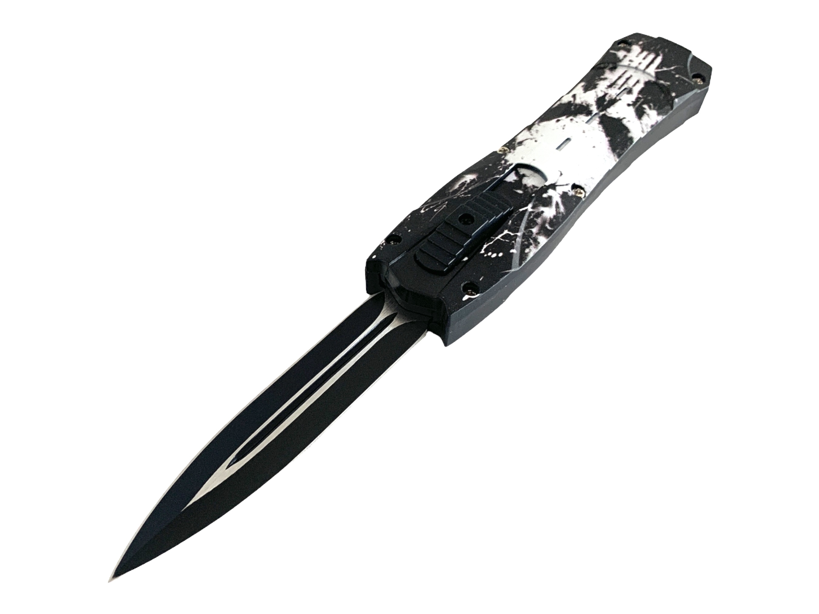 Автоматичен сгъваем нож OTF model Black Skull