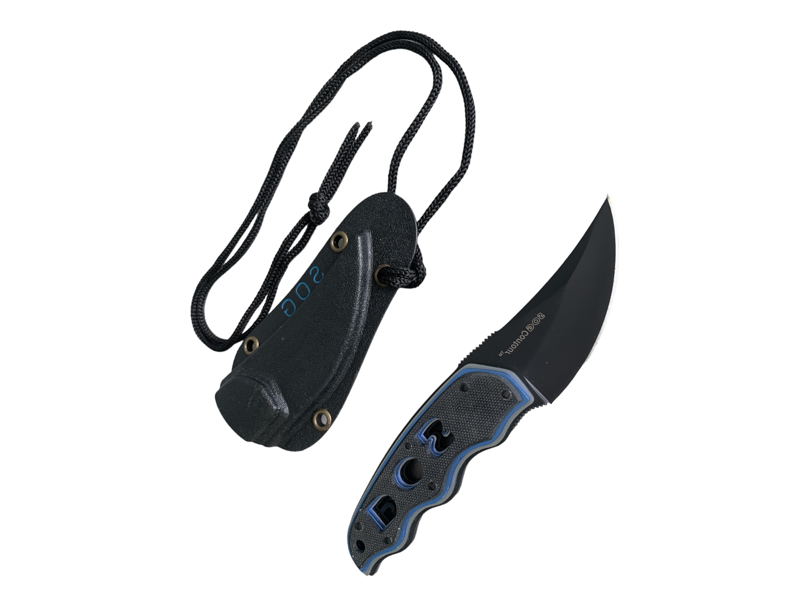 Подготвени за действие Тактически нож за носене на врат с Kydex калъф - модел Contour