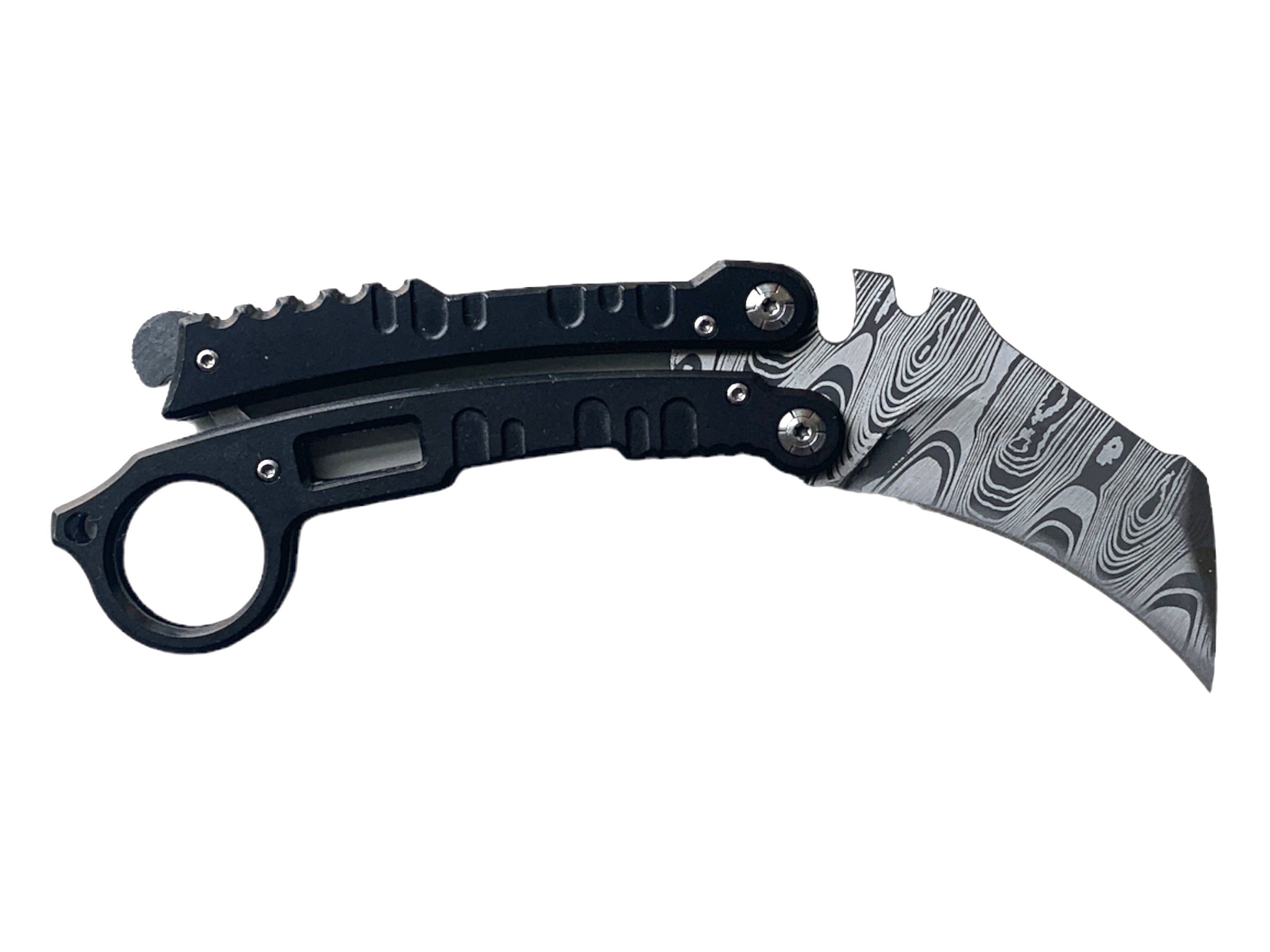 Tactical Karambit Folding Knife нож карамбит острие в стил Дамаск