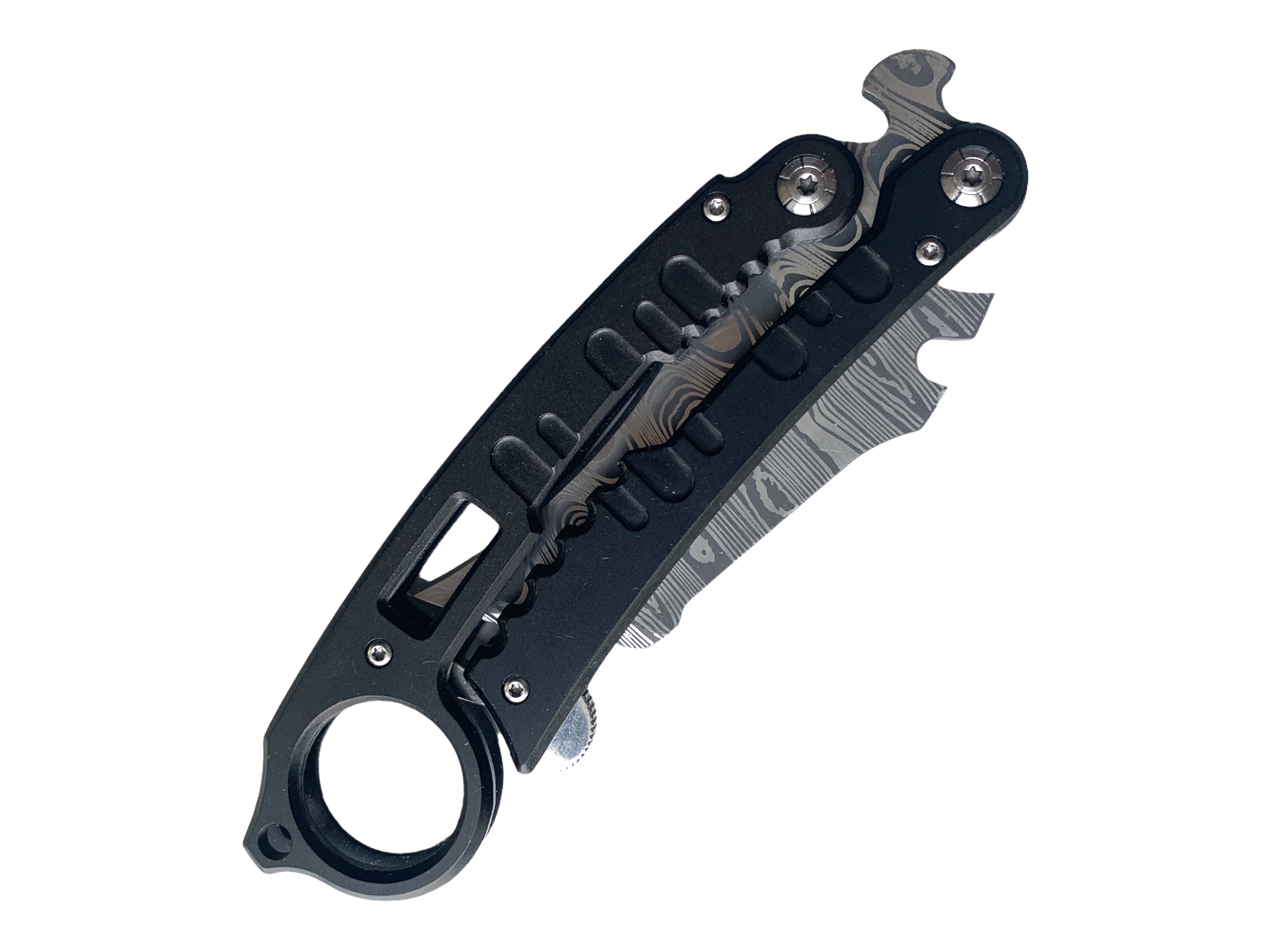 Tactical Karambit Folding Knife нож карамбит острие в стил Дамаск