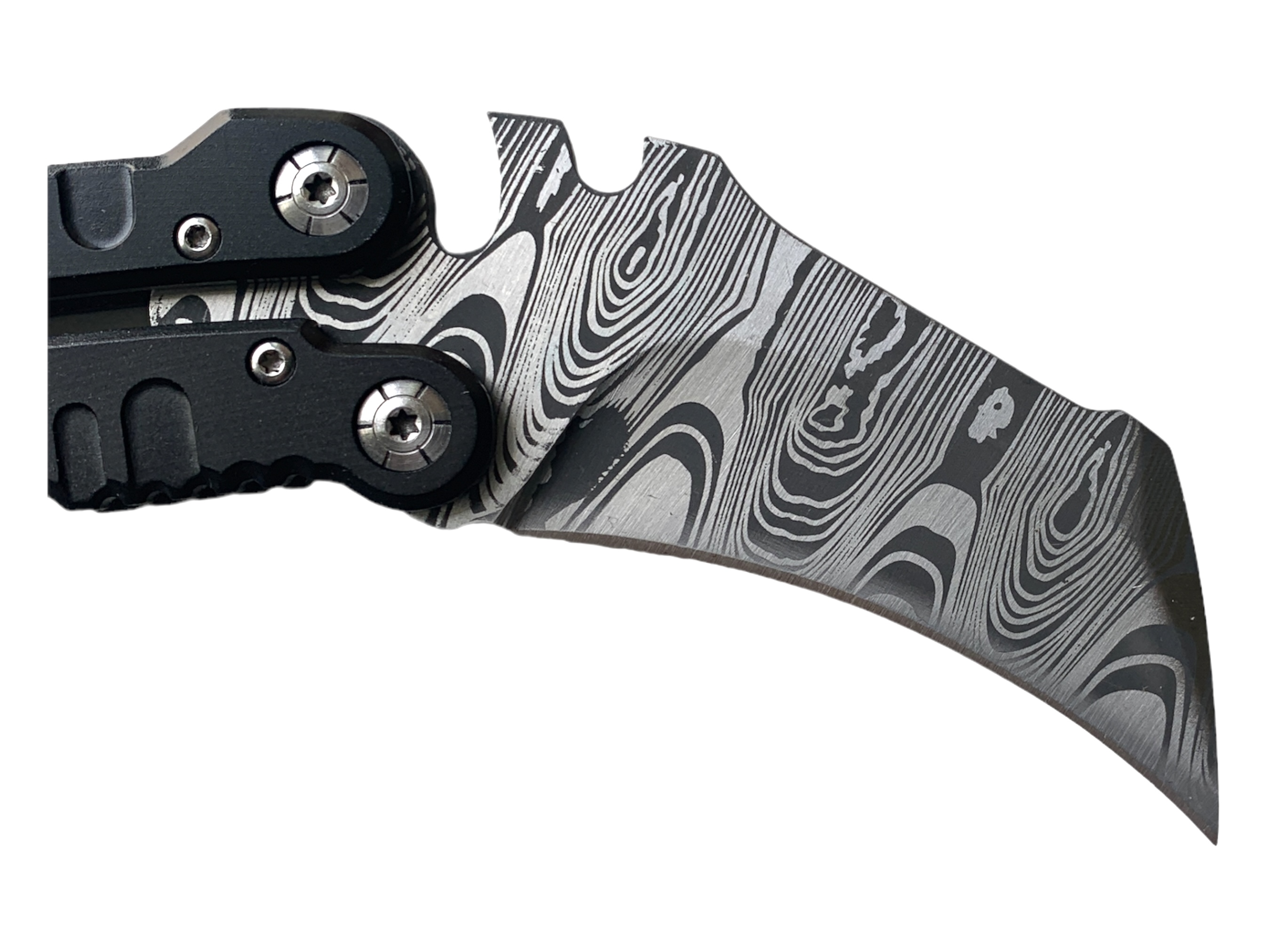 Tactical Karambit Folding Knife нож карамбит острие в стил Дамаск