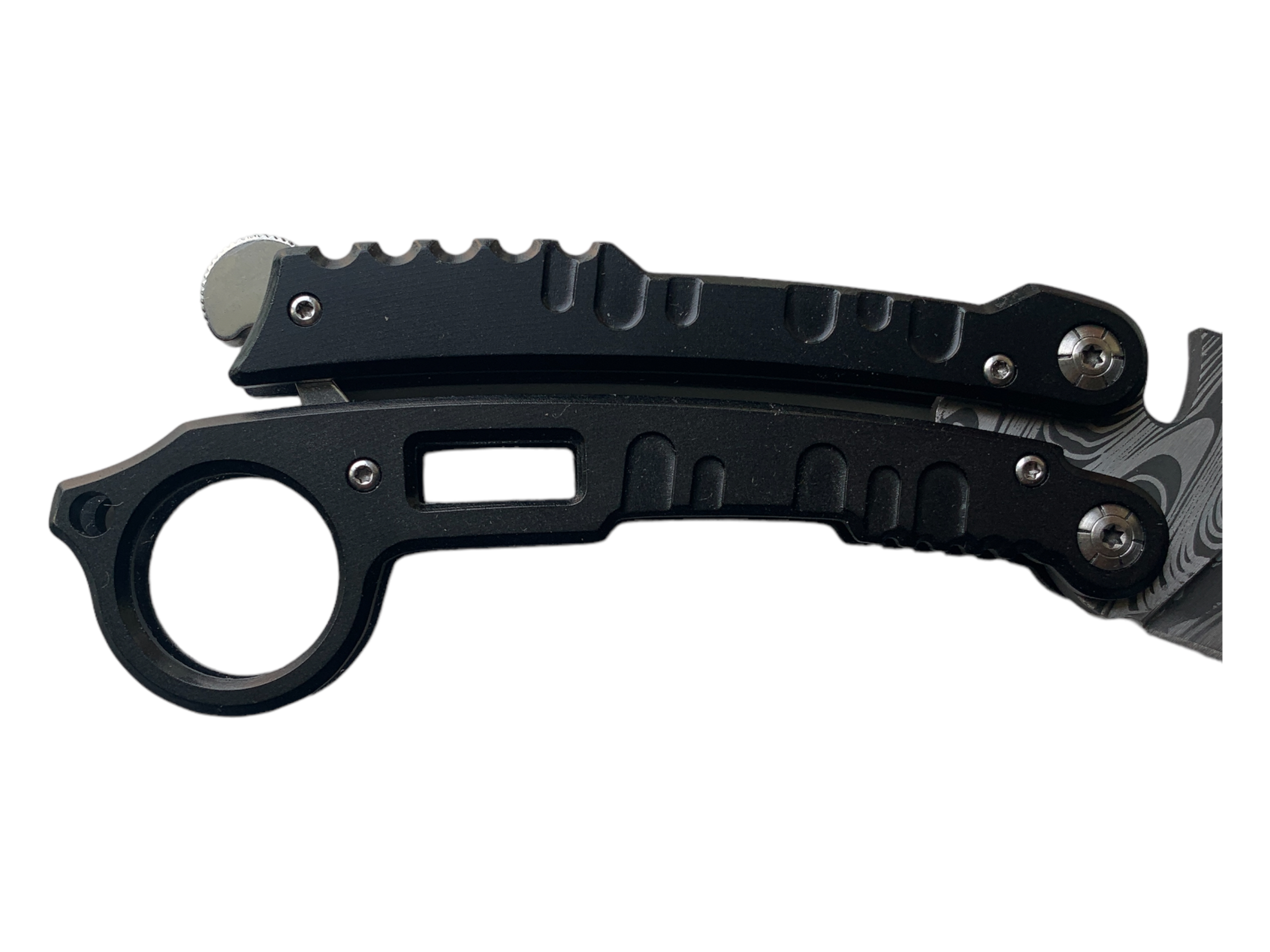 Tactical Karambit Folding Knife нож карамбит острие в стил Дамаск