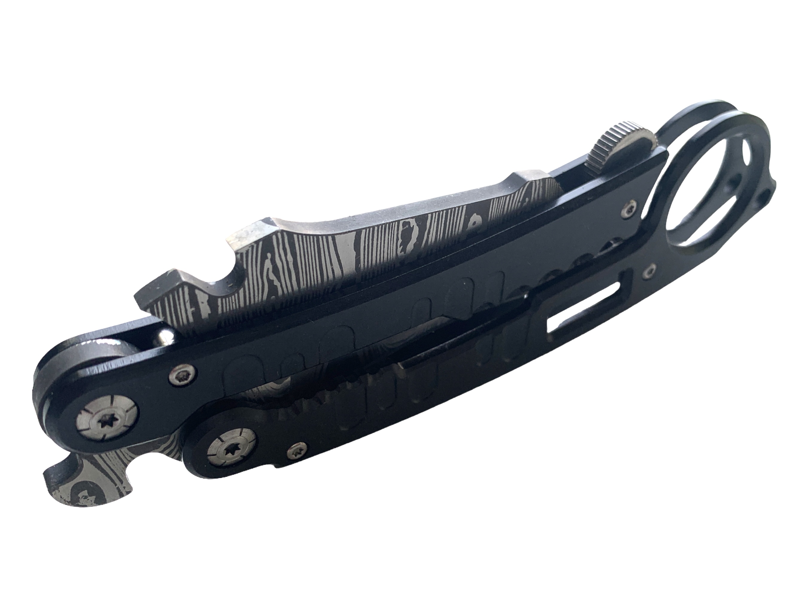 Tactical Karambit Folding Knife нож карамбит острие в стил Дамаск