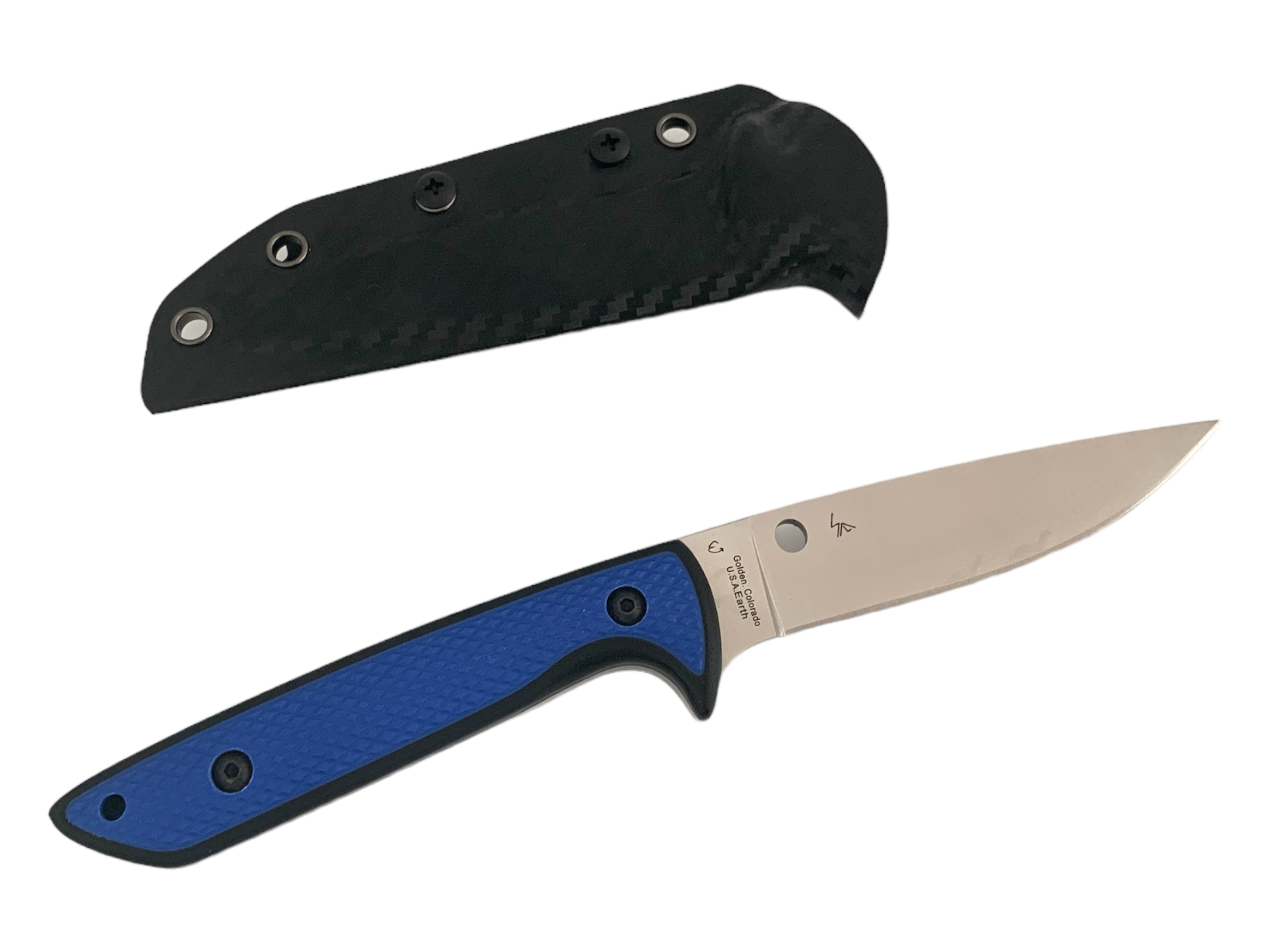 Ловен нож фултанг с дръжка G10 , калъф Kydex и D2 steel