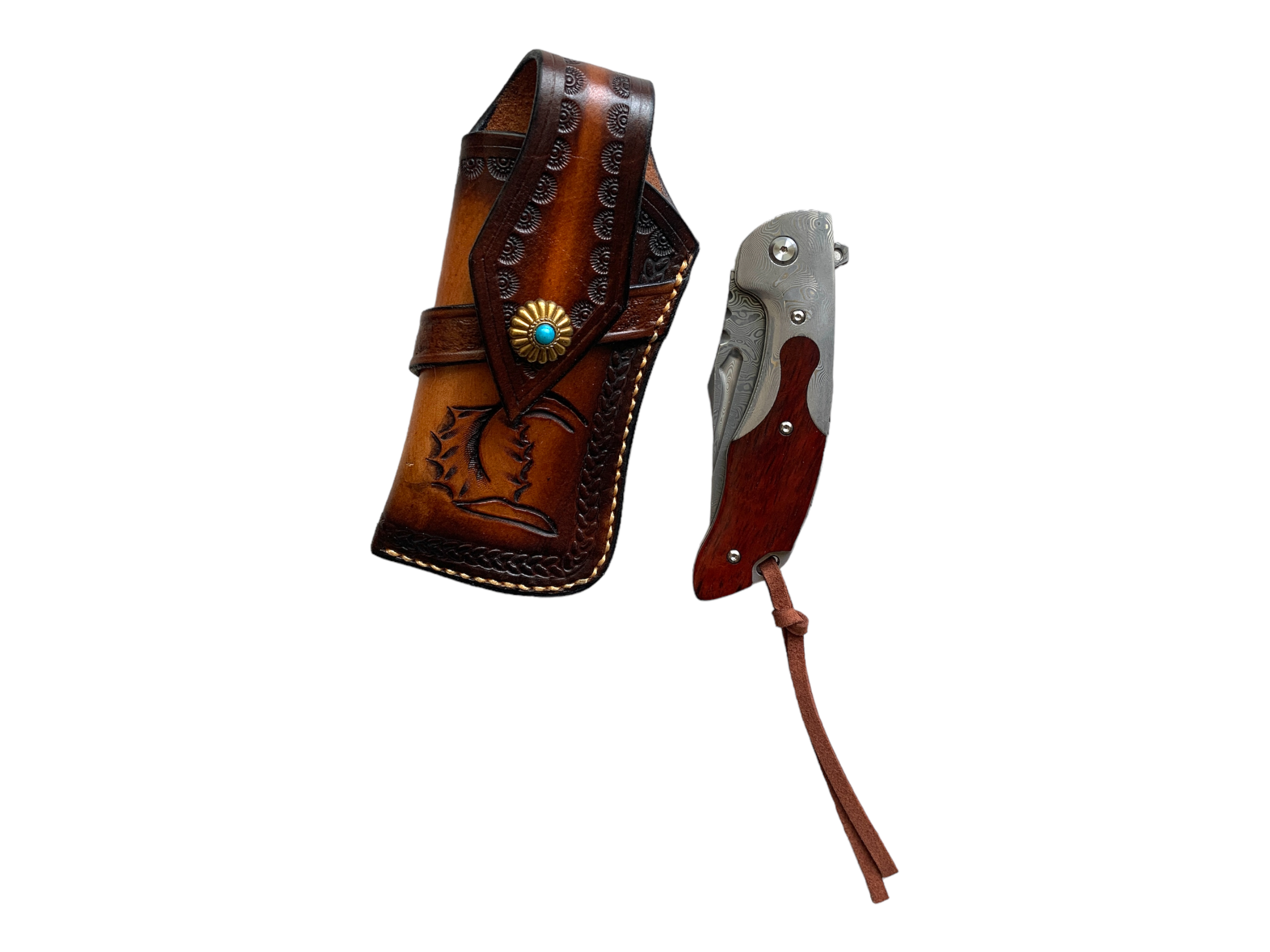 Handmade Pocket Knife Сгъваем автоматичен джобен нож от дамаска стомана