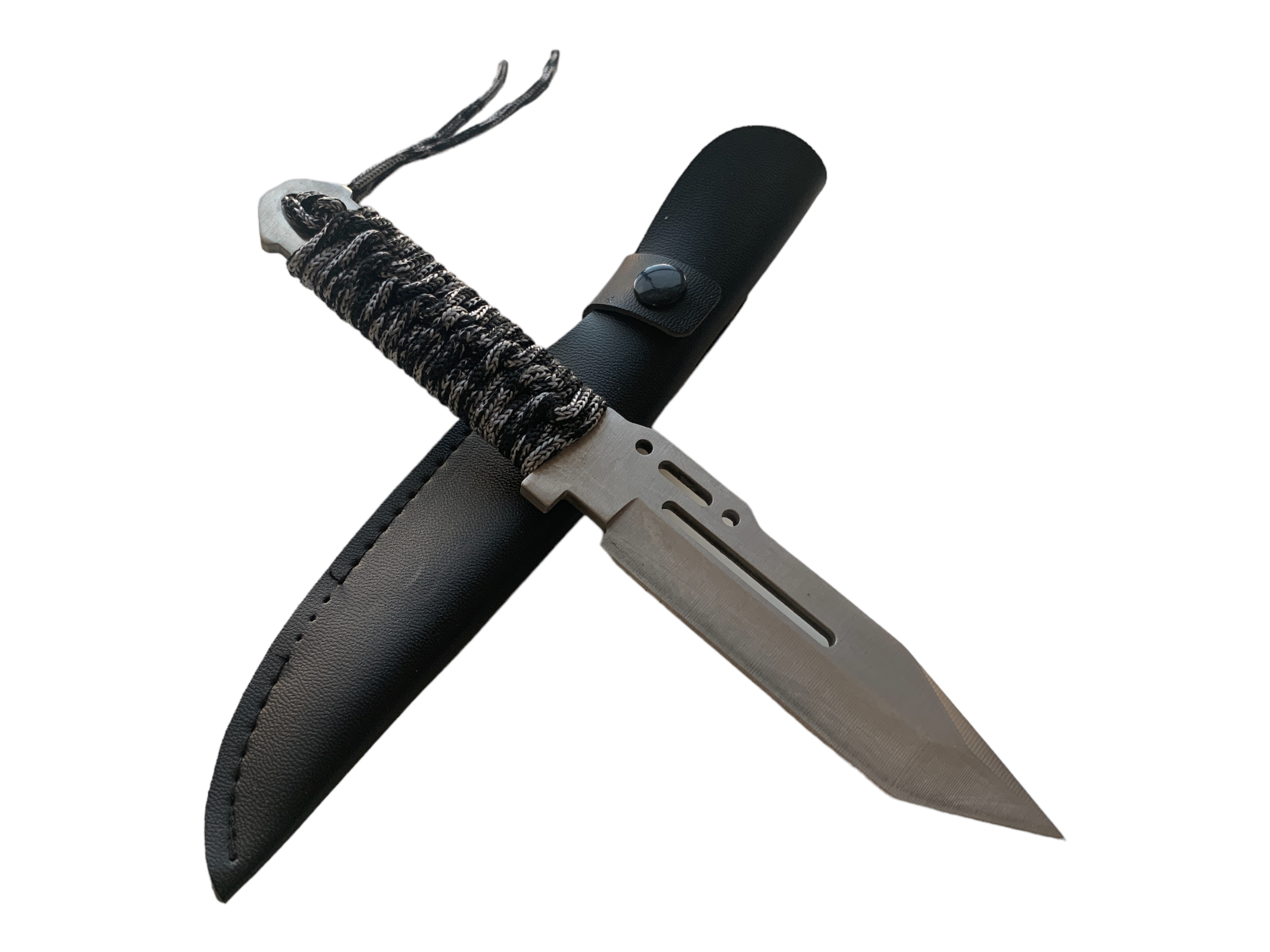 Tactical knife тактически ловен нож с паракорд и кожена кания