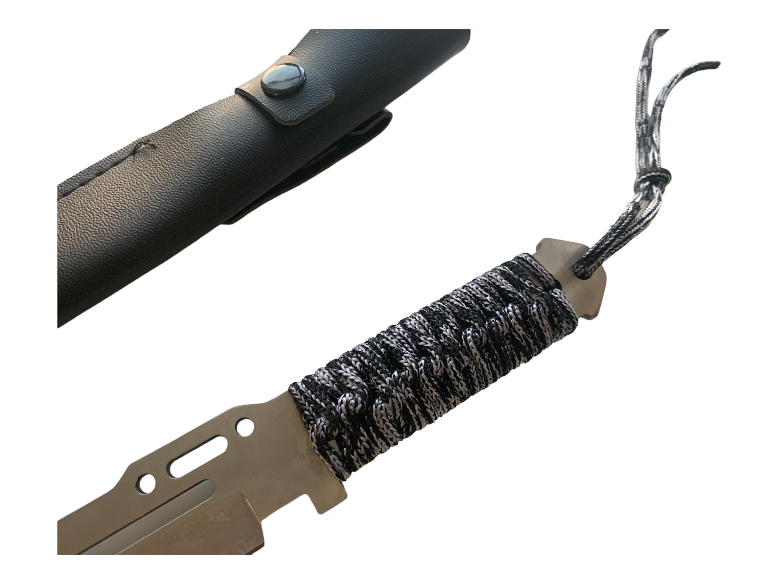 Tactical knife тактически ловен нож с паракорд и кожена кания