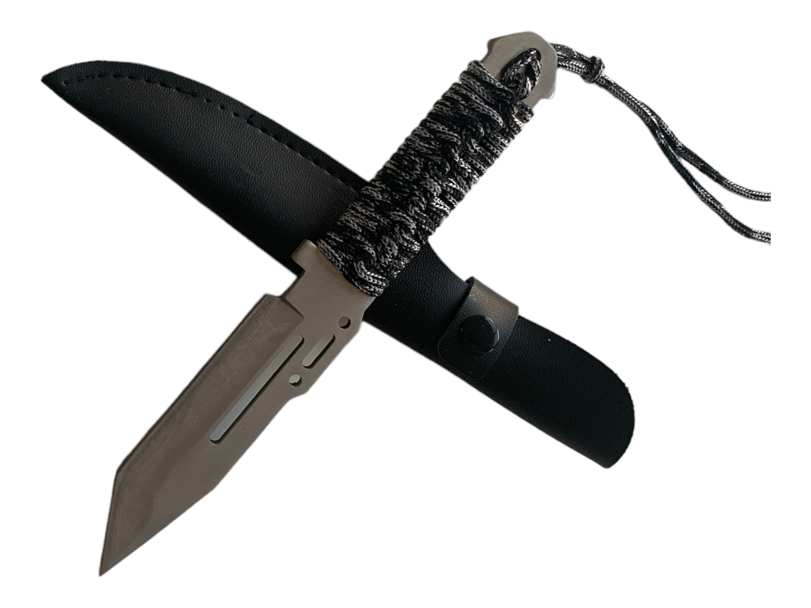 Tactical knife тактически ловен нож с паракорд и кожена кания