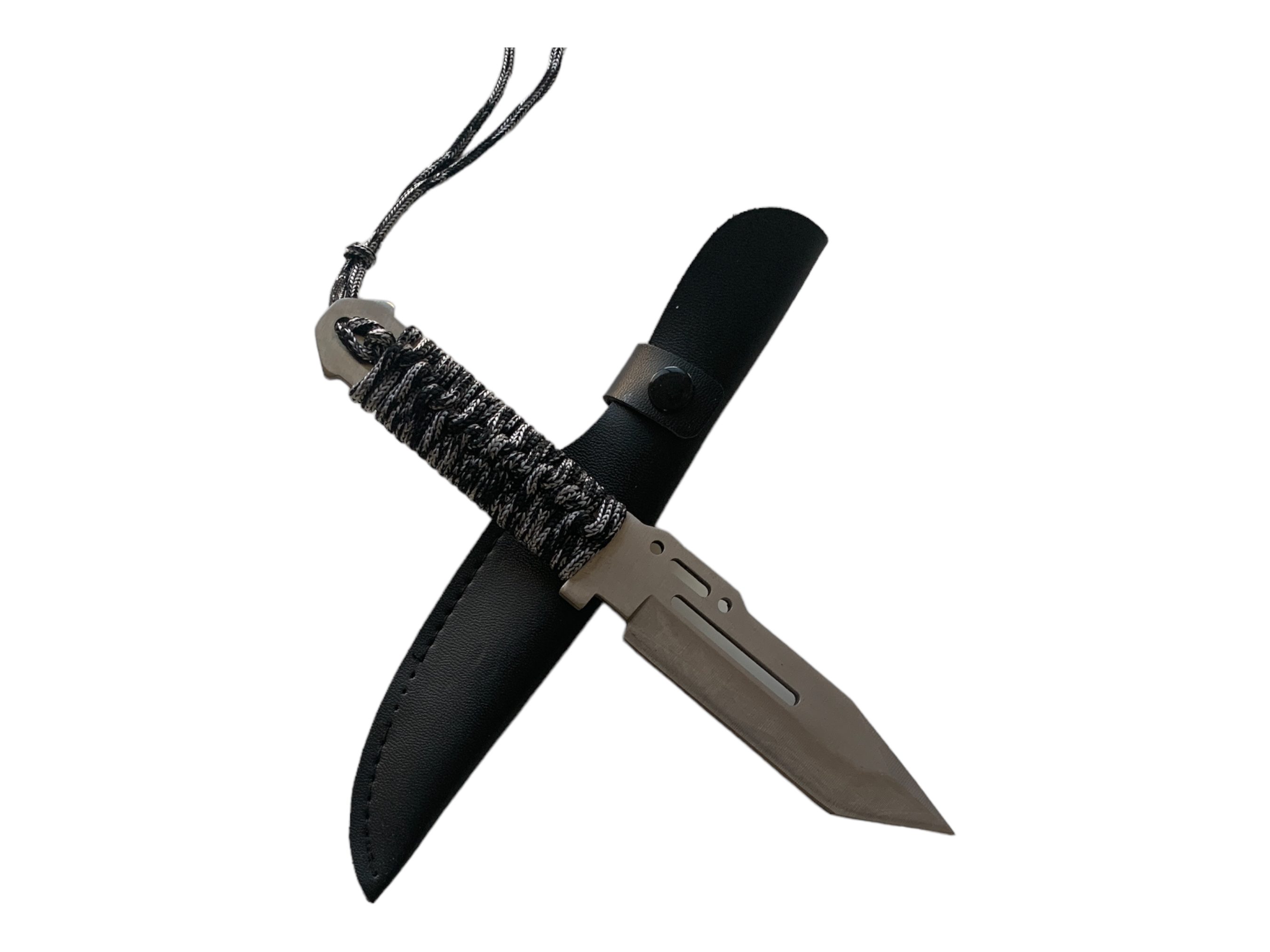 Tactical knife тактически ловен нож с паракорд и кожена кания