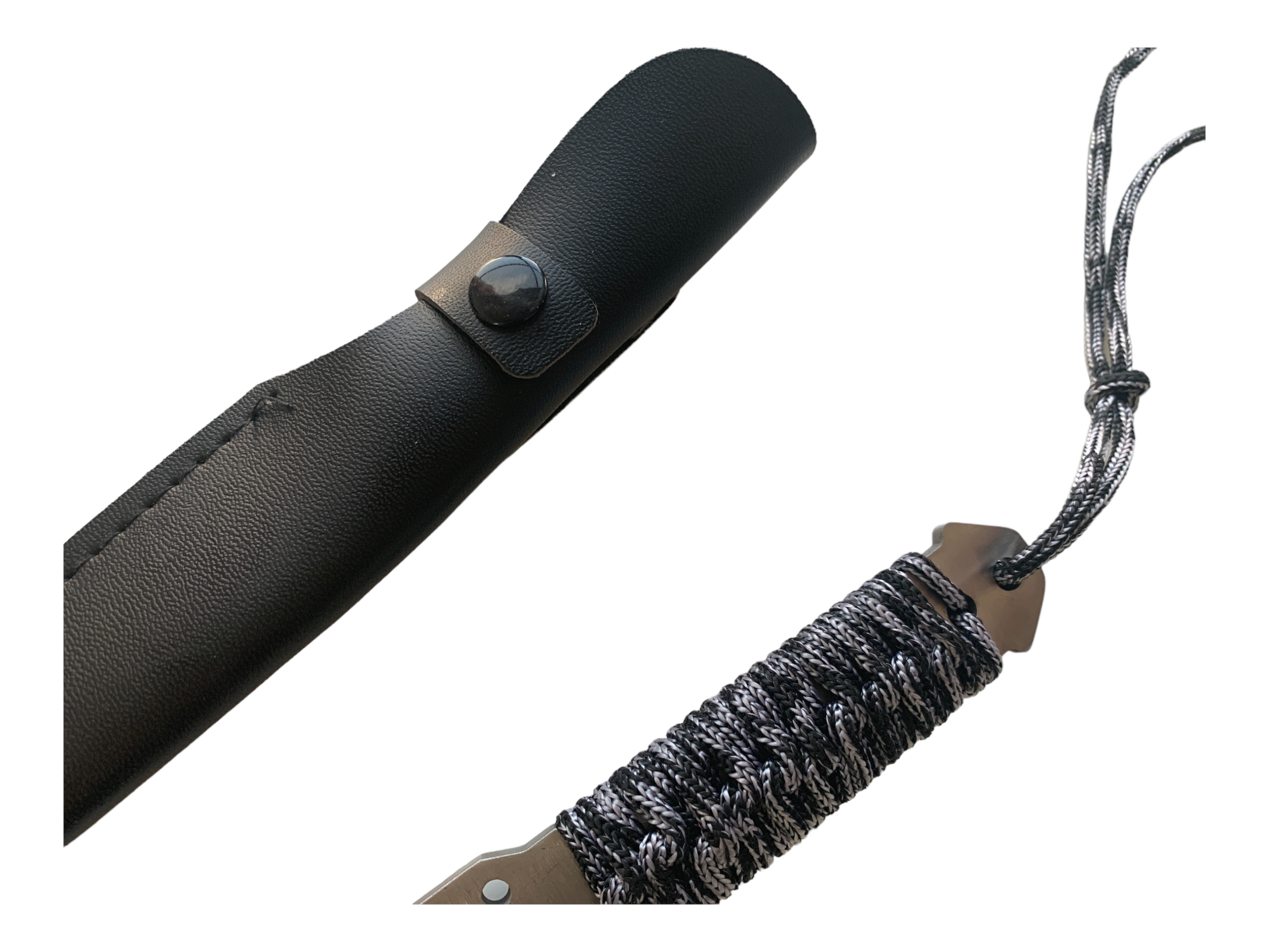 Tactical knife тактически ловен нож с паракорд и кожена кания