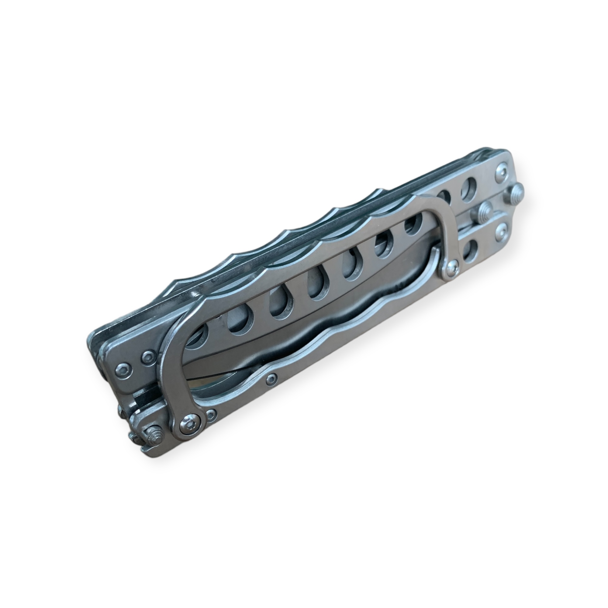 Детайл на подвижния предпазител за пръсти на нож 'Trench Knife