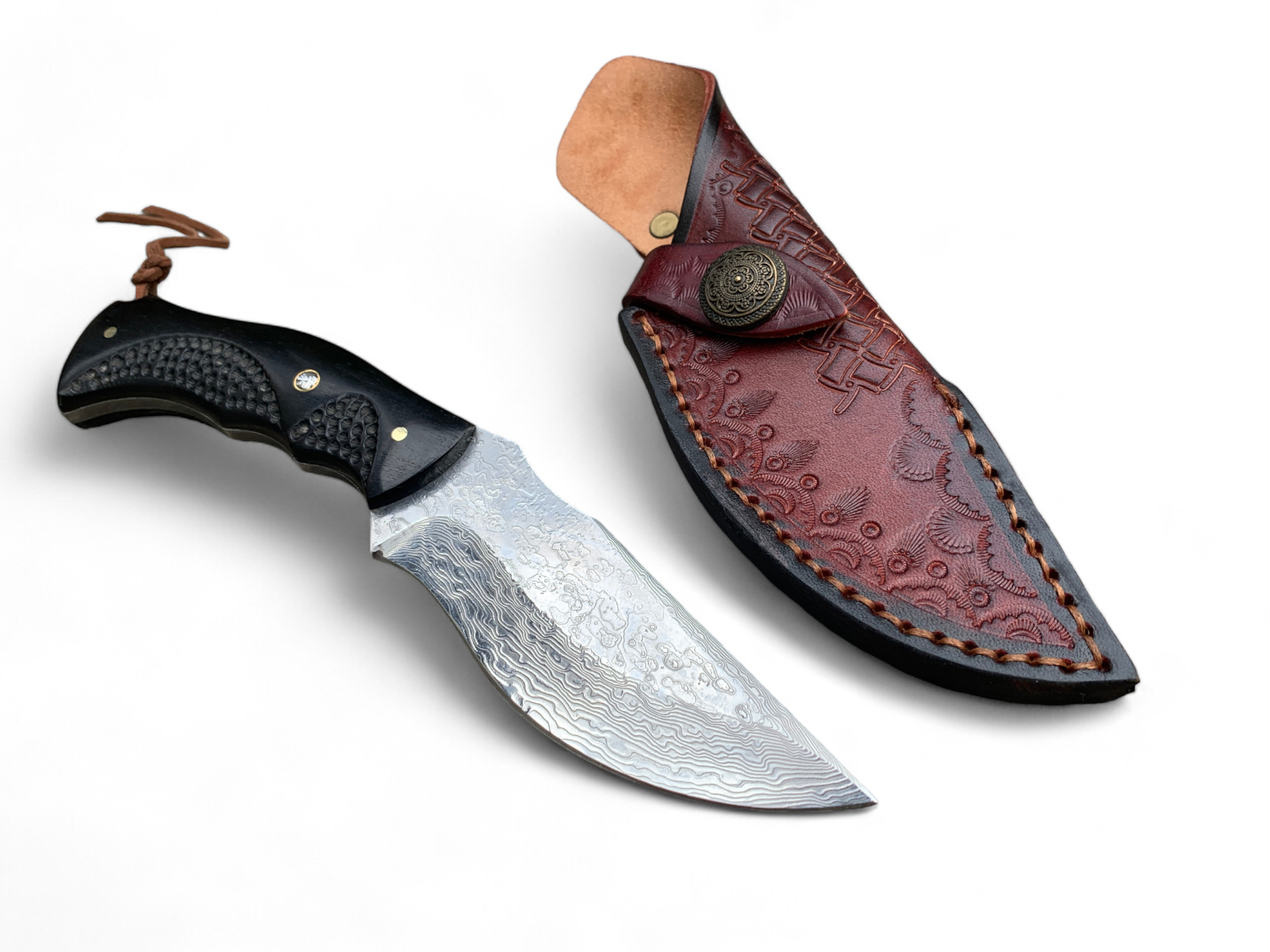 Премиум ловен нож "Дамаск-Абанос"