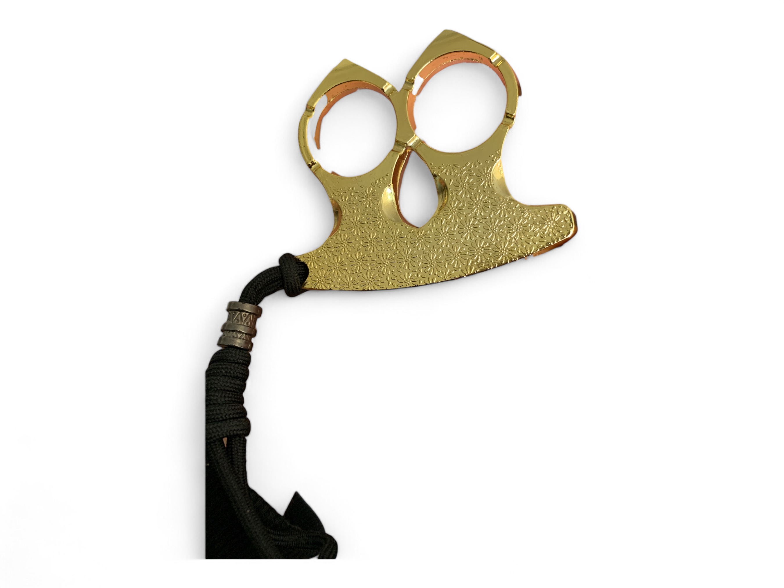 Тактически месингов кастет със златно покритие и декоративни детайли