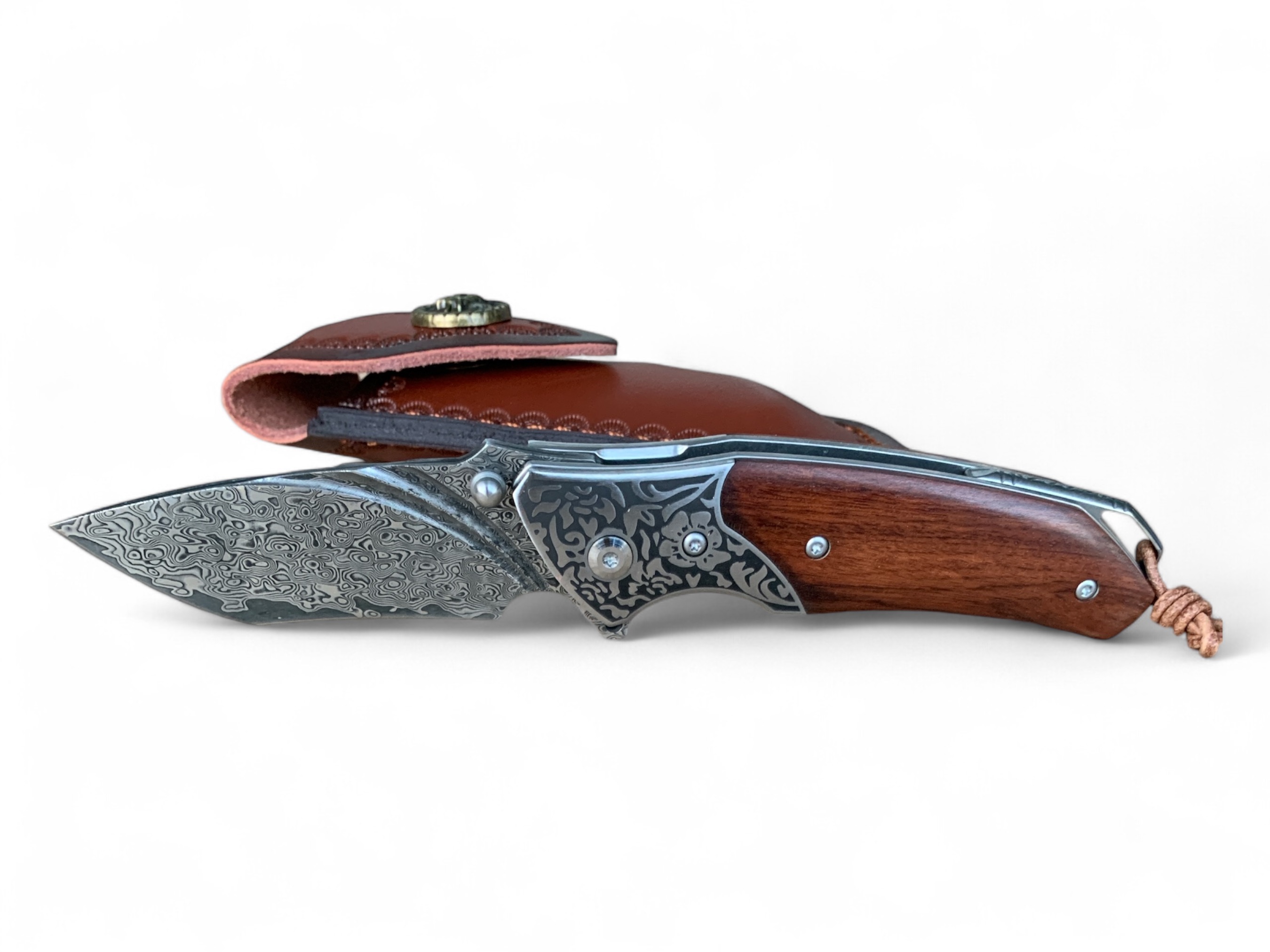 Сгъваем нож с дамаскова стомана "Damascus Falcon GT"