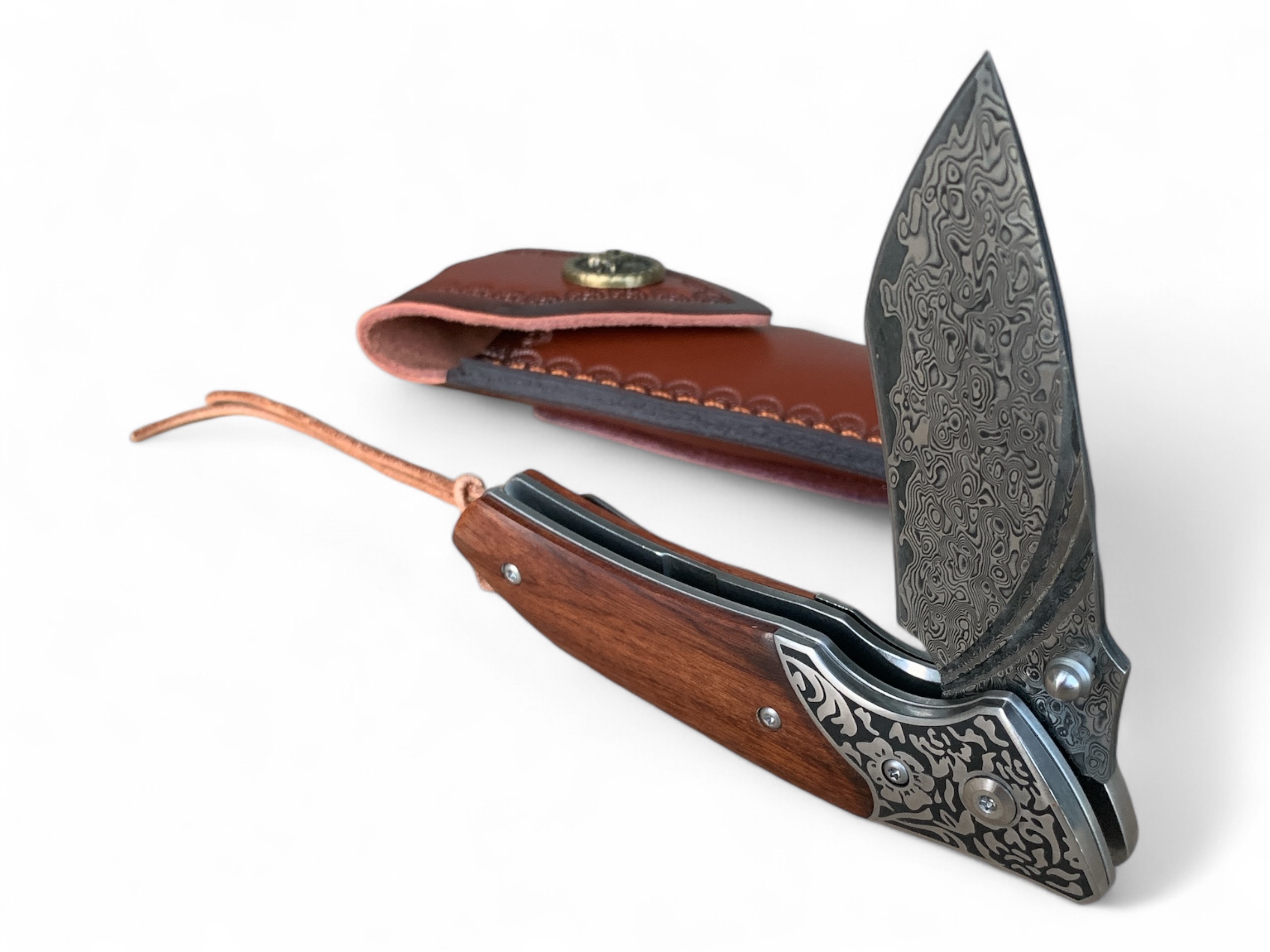 Сгъваем нож с дамаскова стомана "Damascus Falcon GT"