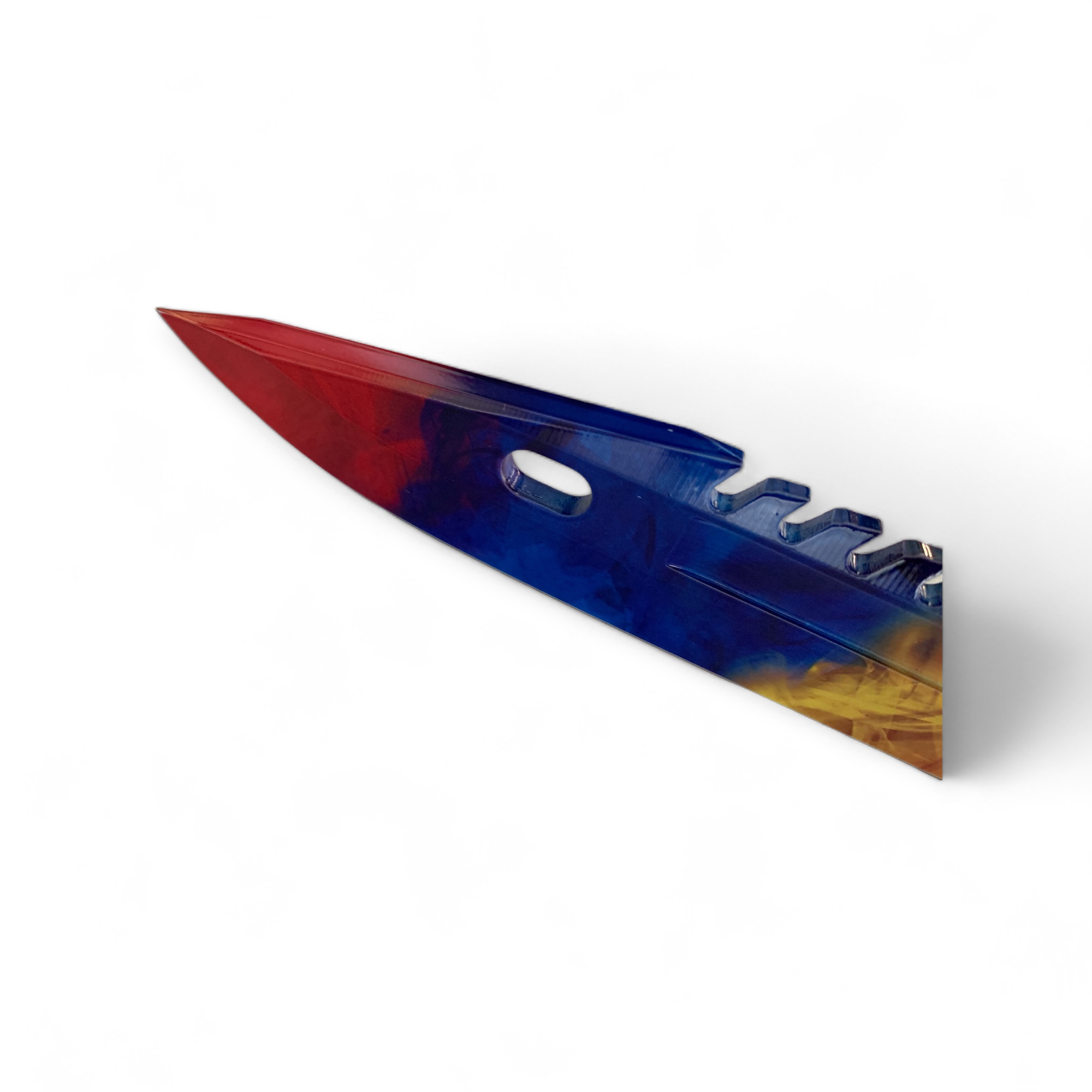 Байонетен нож с текстилна кания Tricolor Flame