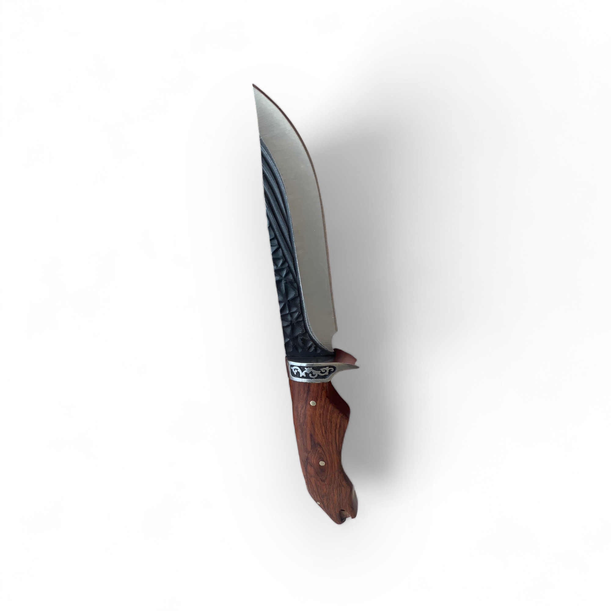 Ловен нож с дървена дръжка и кожена кания