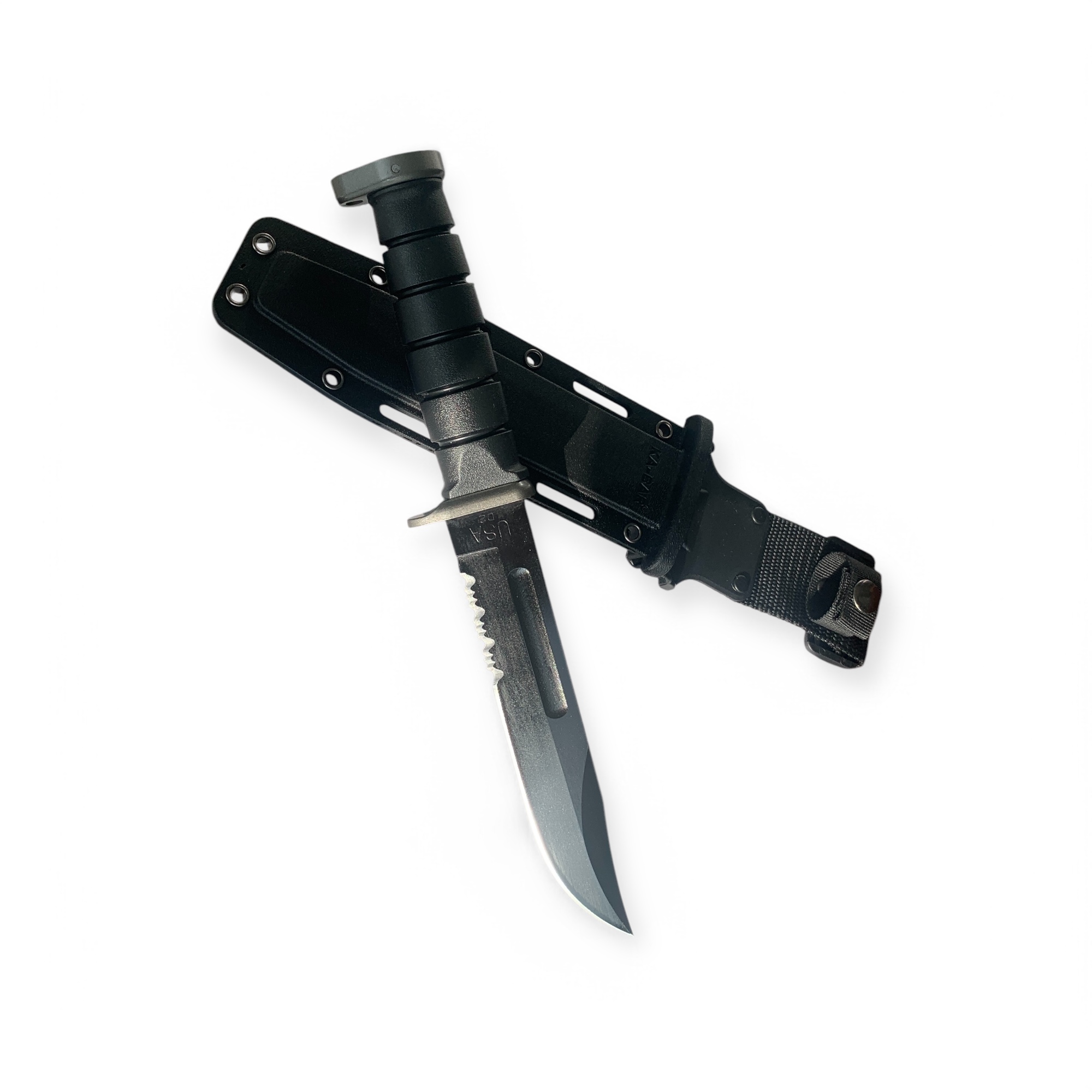 Кания от Kydex и тактически нож с D2 стомана