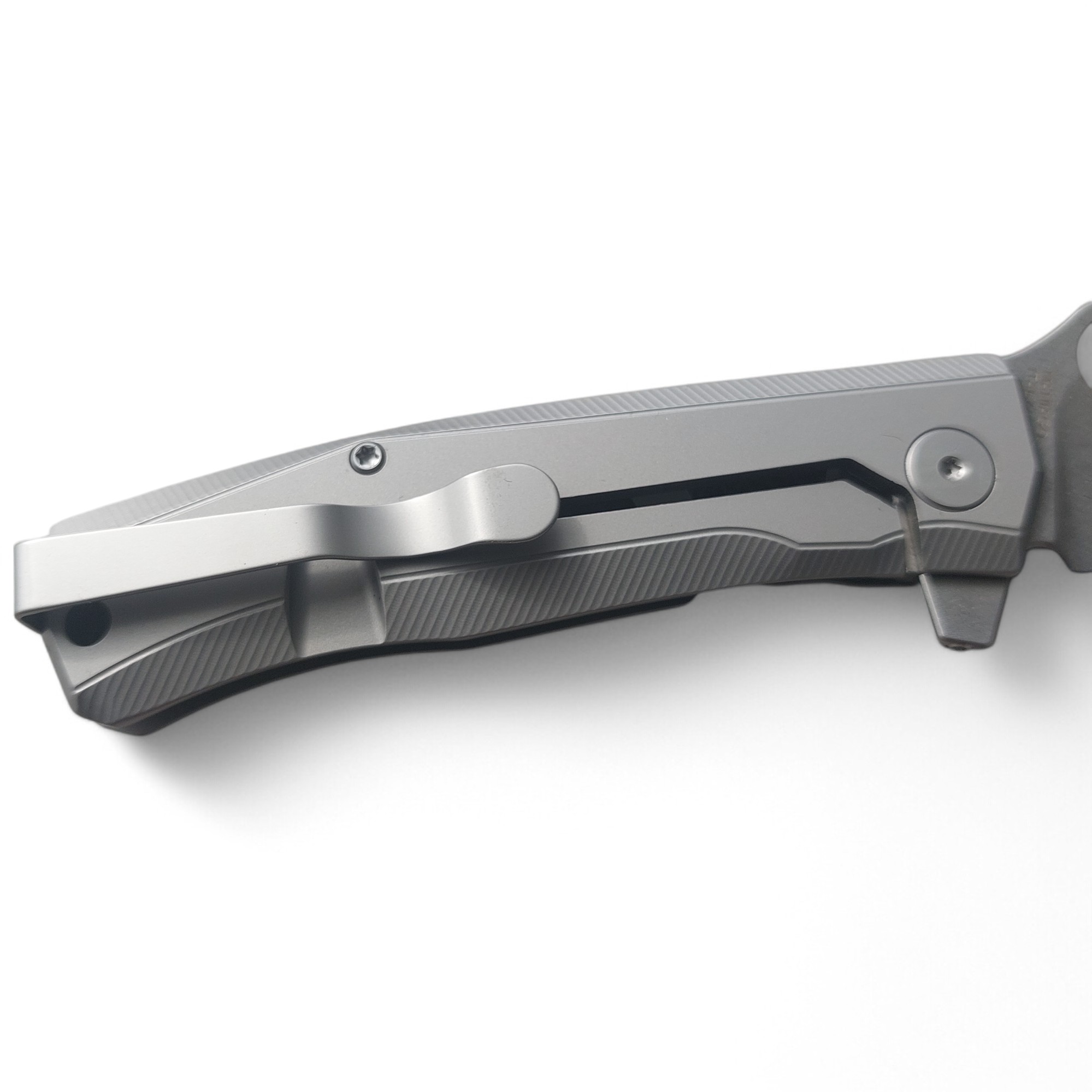 Сгъваем нож с M398 стомана и Micarta дръжка – отворен изглед