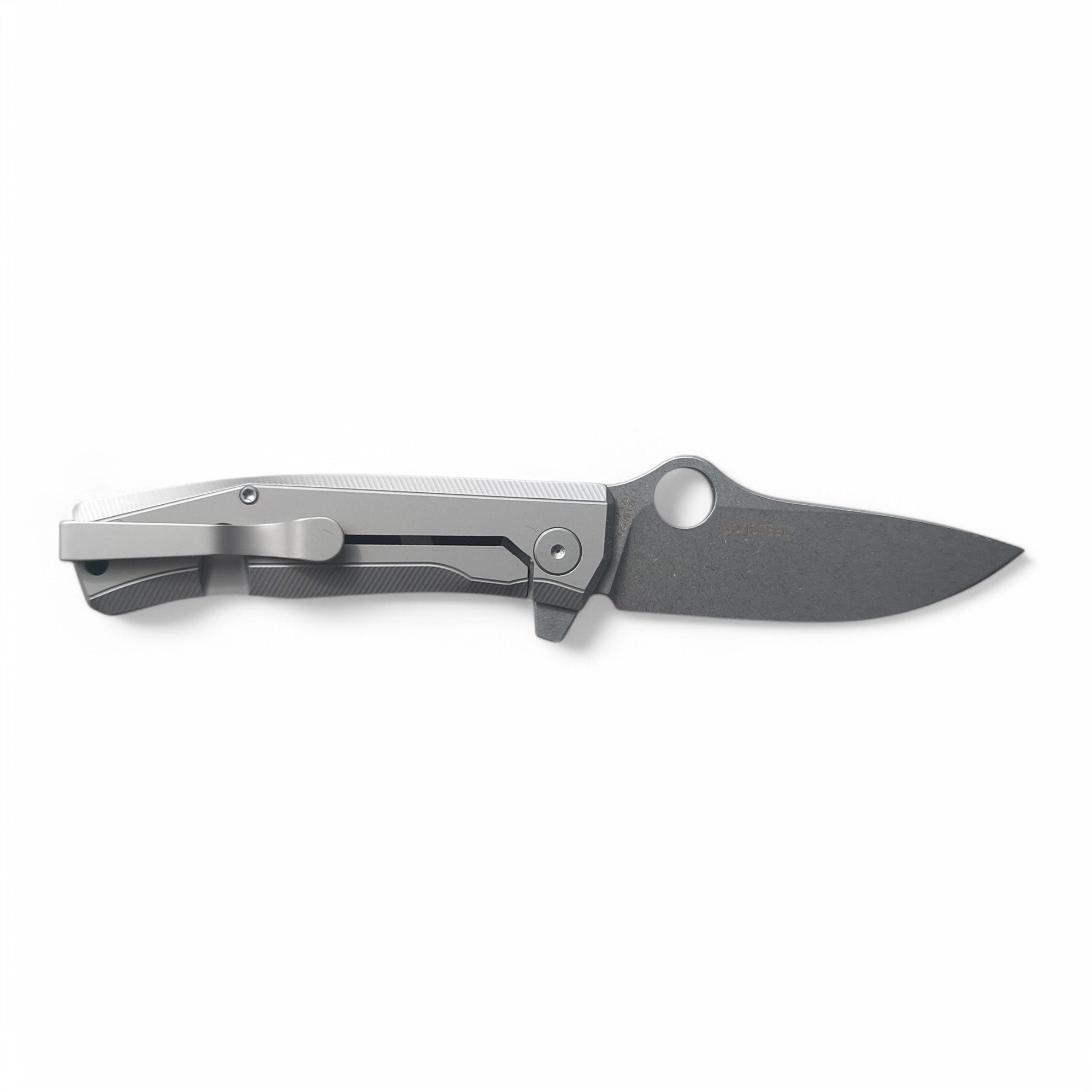 Сгъваем нож с M398 стомана и Micarta дръжка – отворен изглед