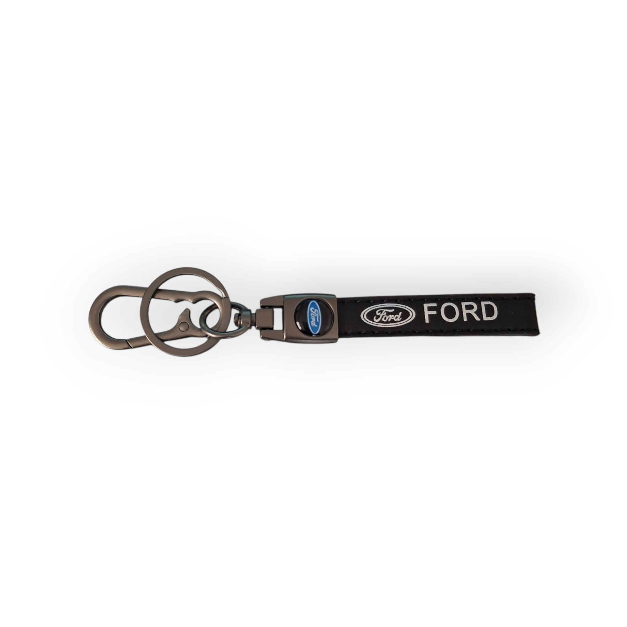 Черен ключодържател с логото на Ford – изглед отзад