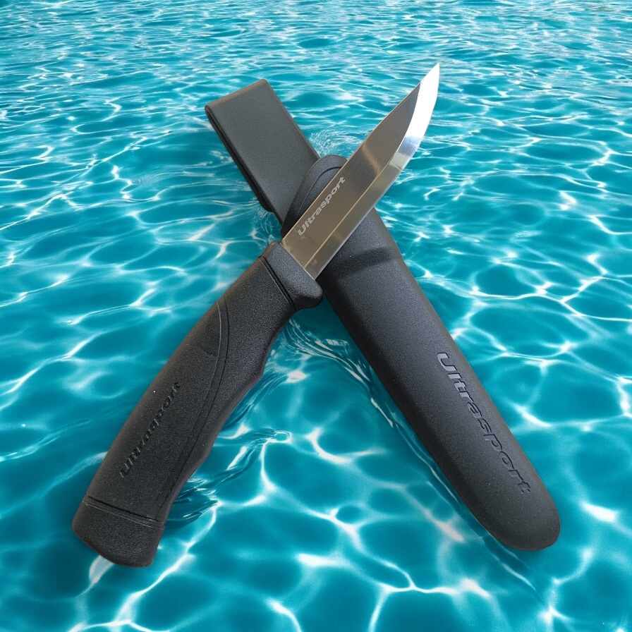 Водолазен нож Ultrasport с извадено острие и кания