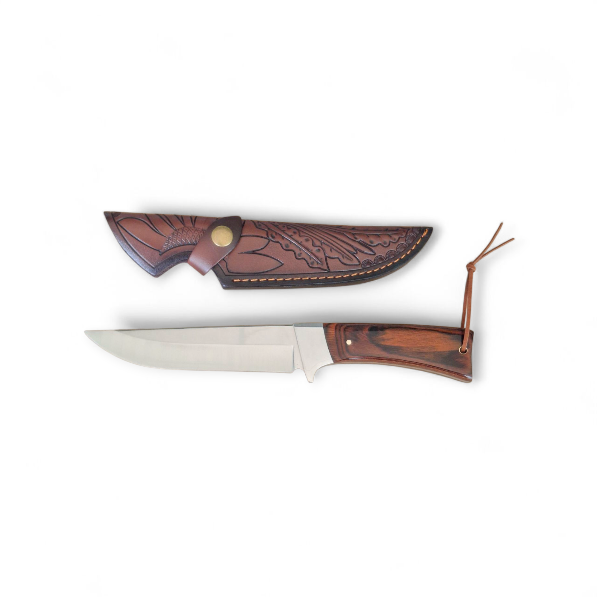 Ловен нож Classic Hunter CH265 с кожена кания и дървена дръжка
