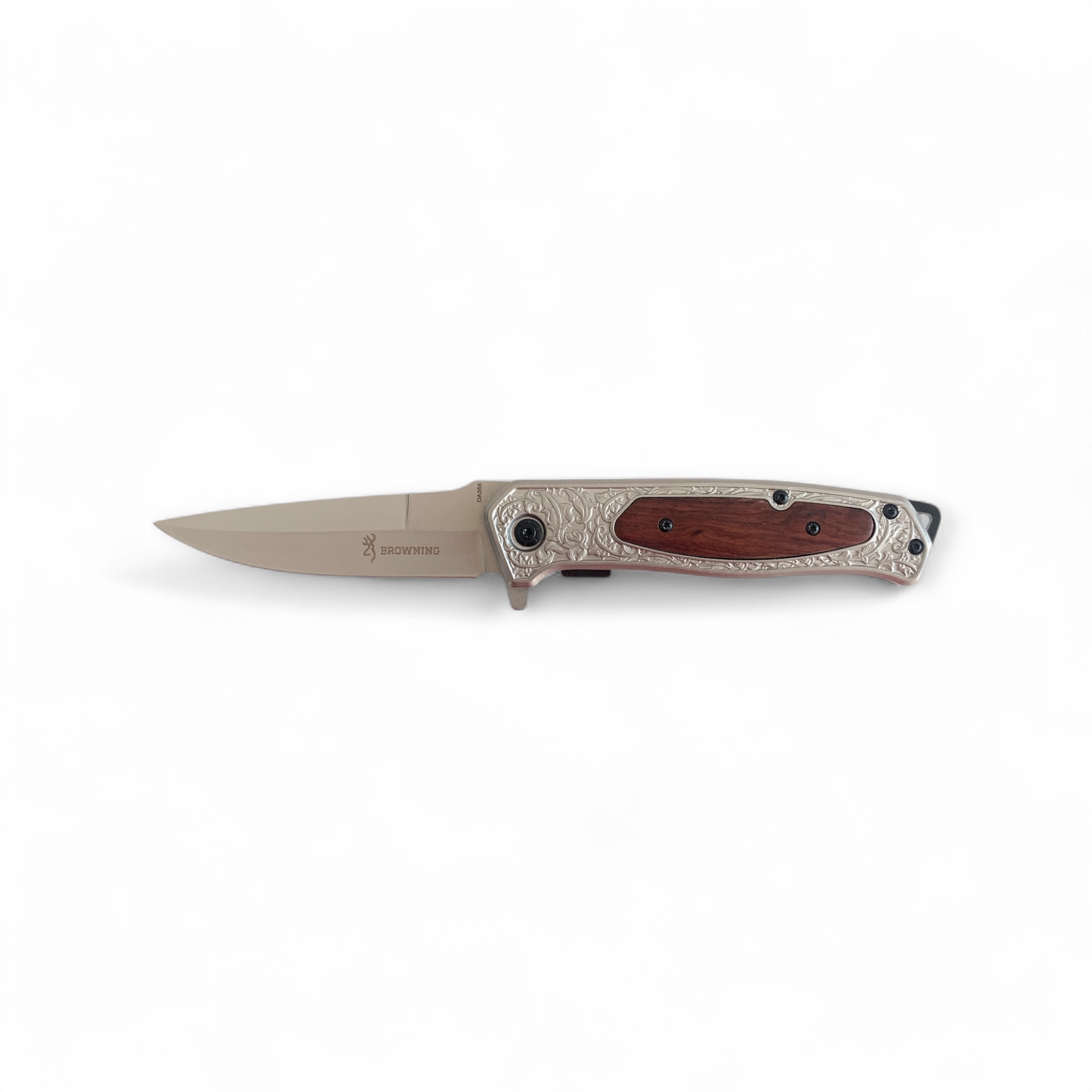 Сгъваем нож Browning Classic Gent в разгънато състояние с дървена дръжка