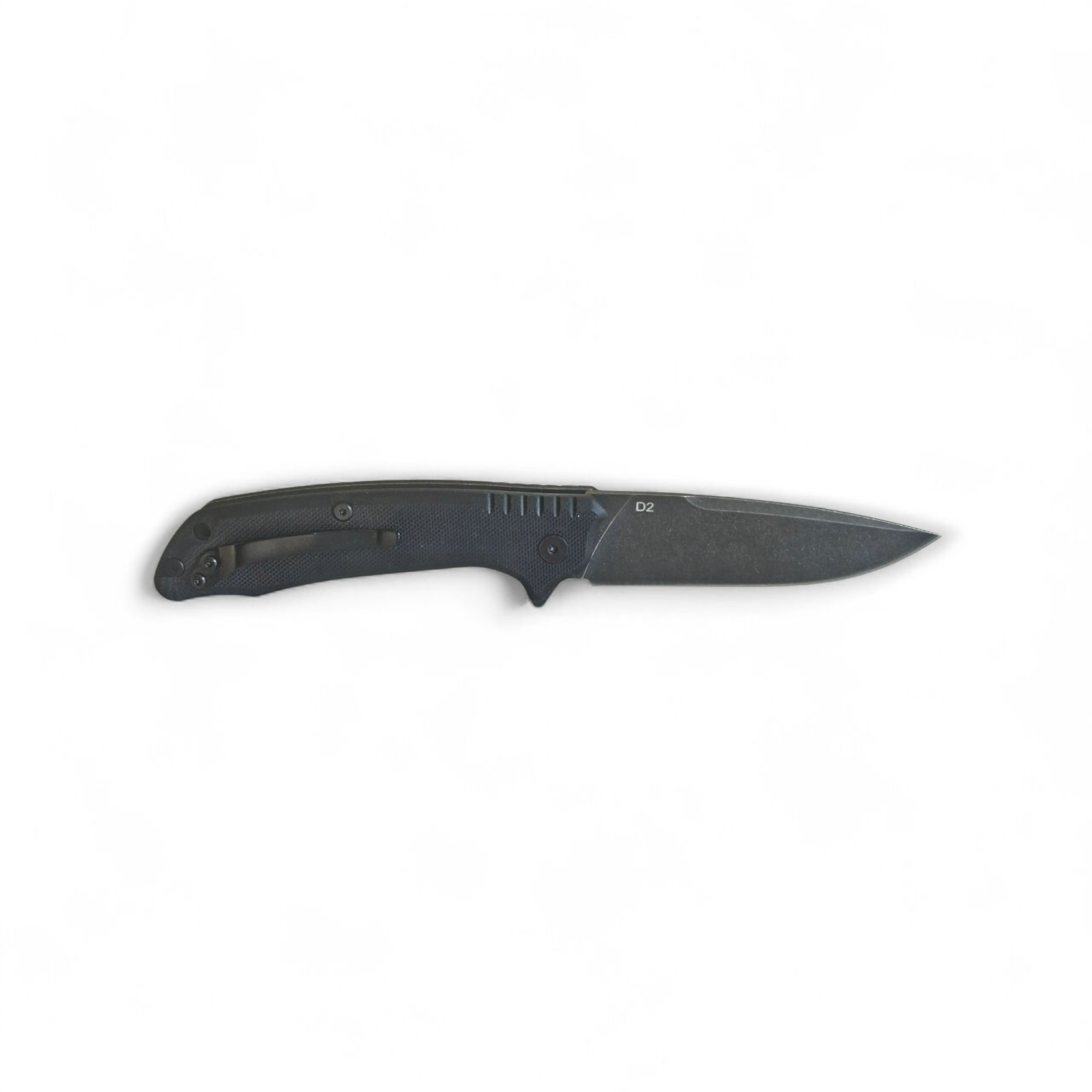 Сгънат нож Apex Cutlery на дървена маса, изглед отпред