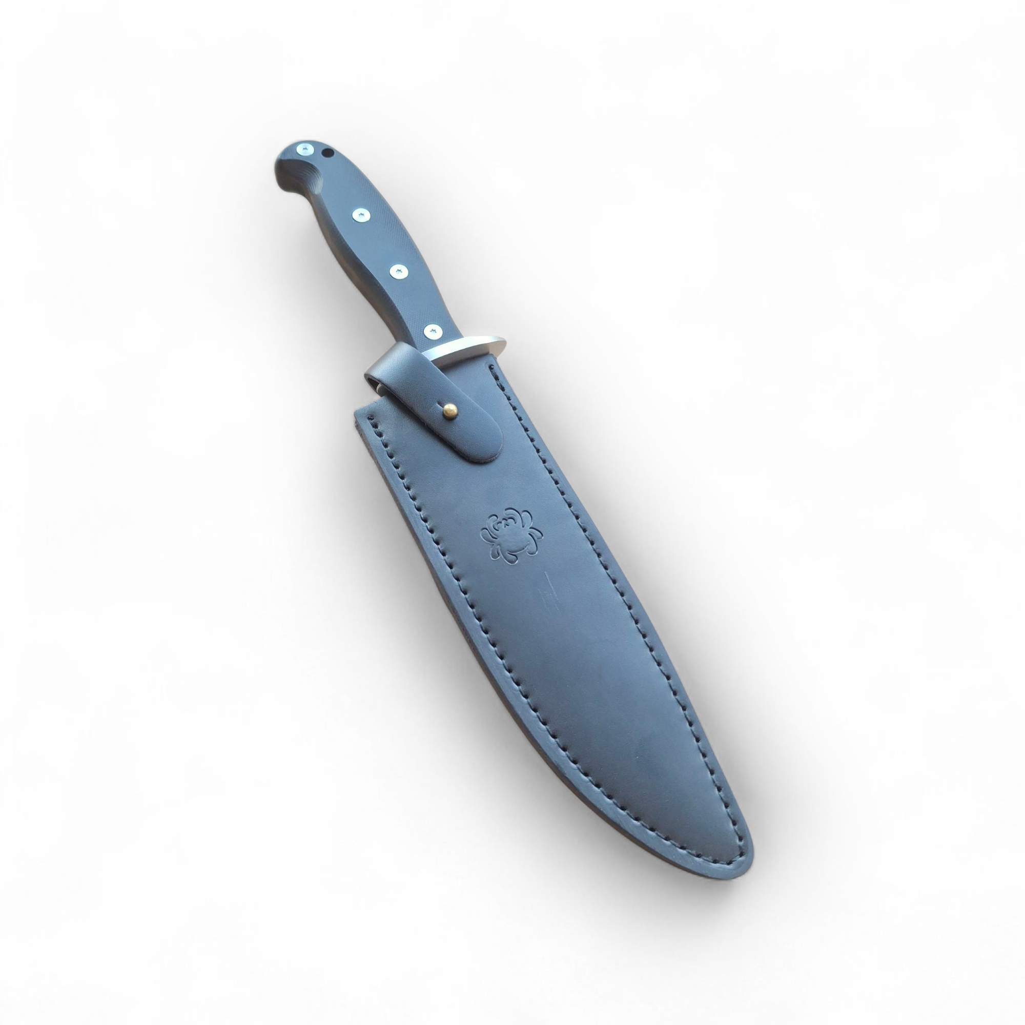 Ловен нож Vex Gear Black Respekt Bowie с кания от еко кожа – изглед отпред
