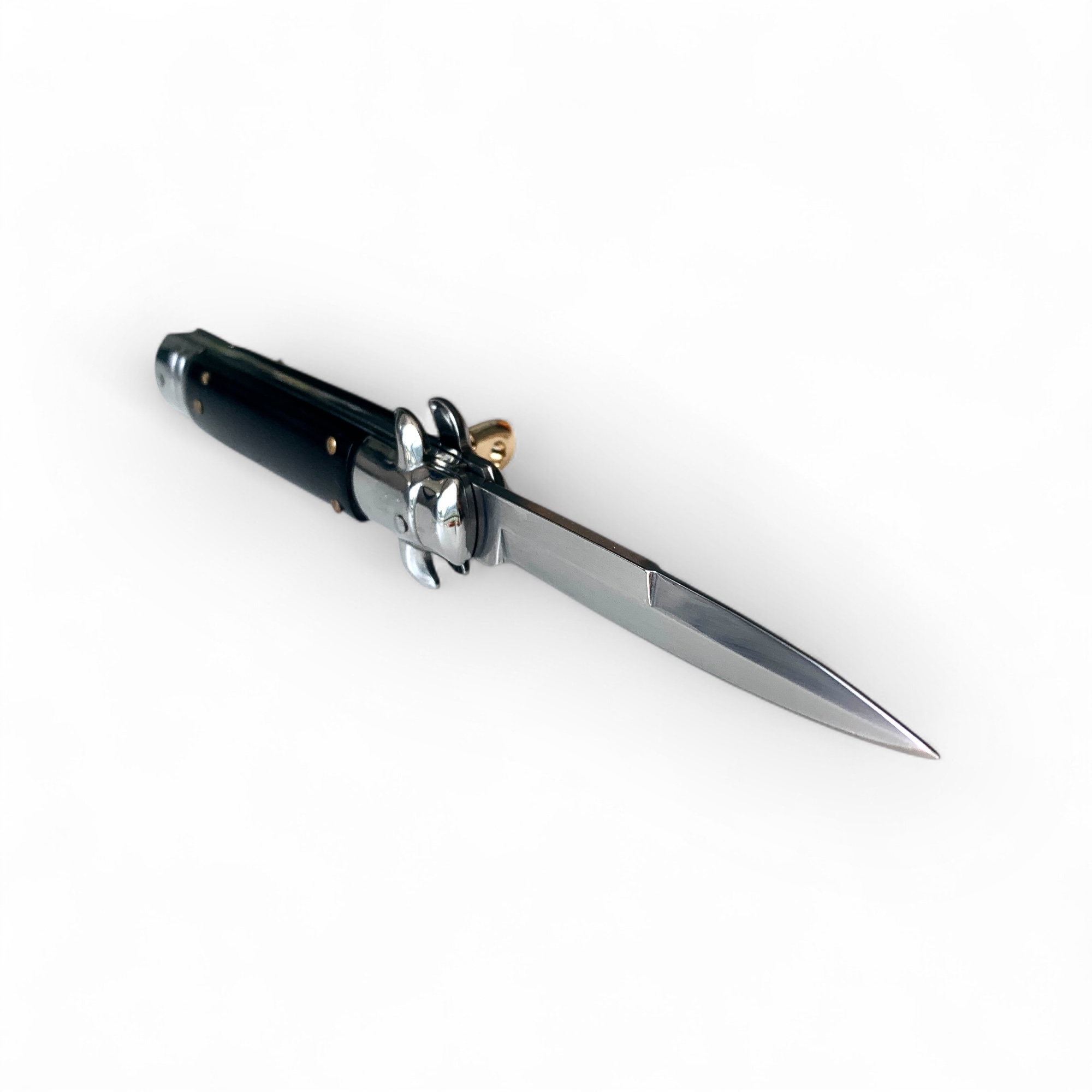 Автоматичен нож Stiletto Classic с разгънато острие – изглед отгоре