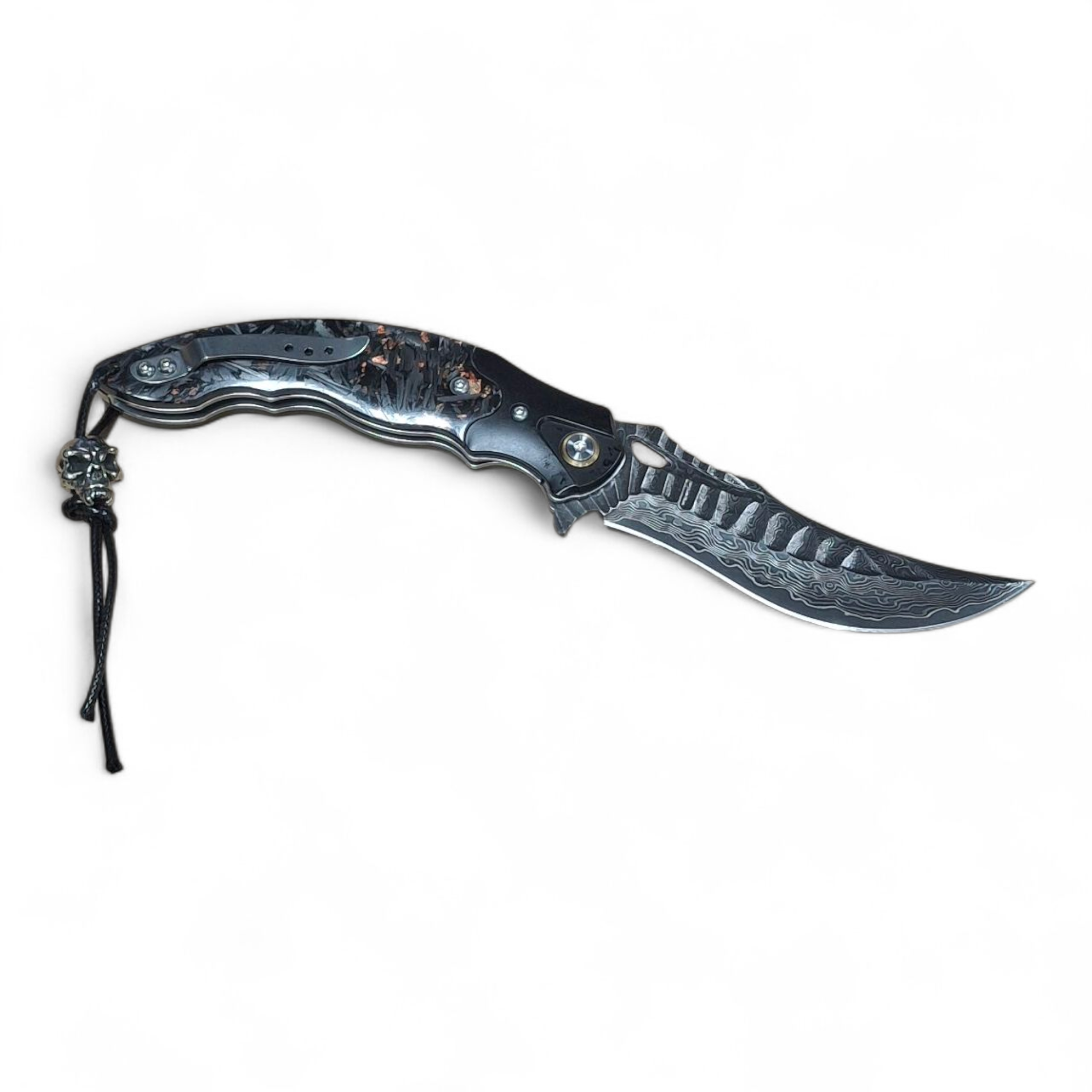 Dellinger Damascus Meisel – Премиум сгъваем нож от VG10 Дамаска стомана