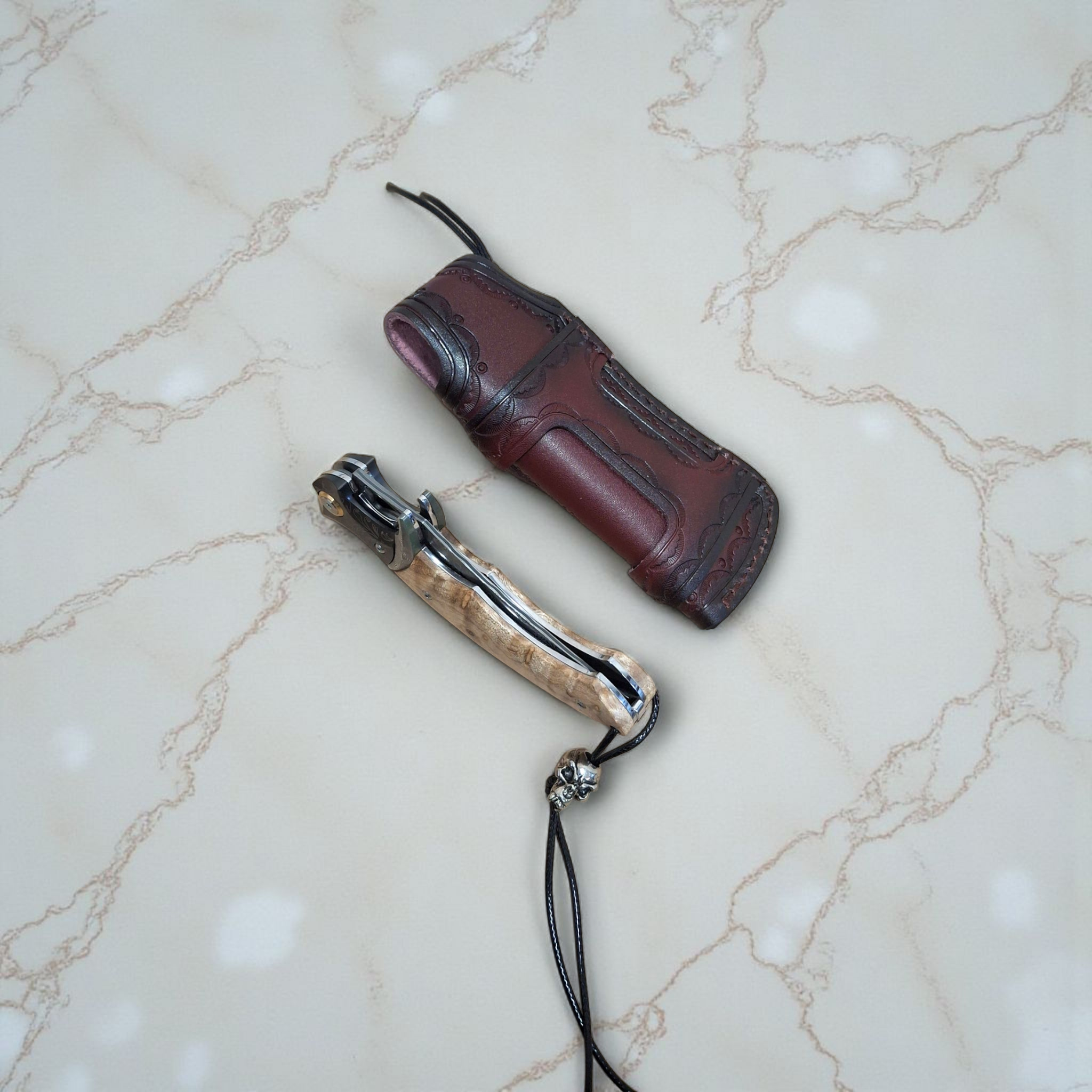 Сгъваем нож Falcon Edge Damascus – луксозен модел с едноръчно отваряне