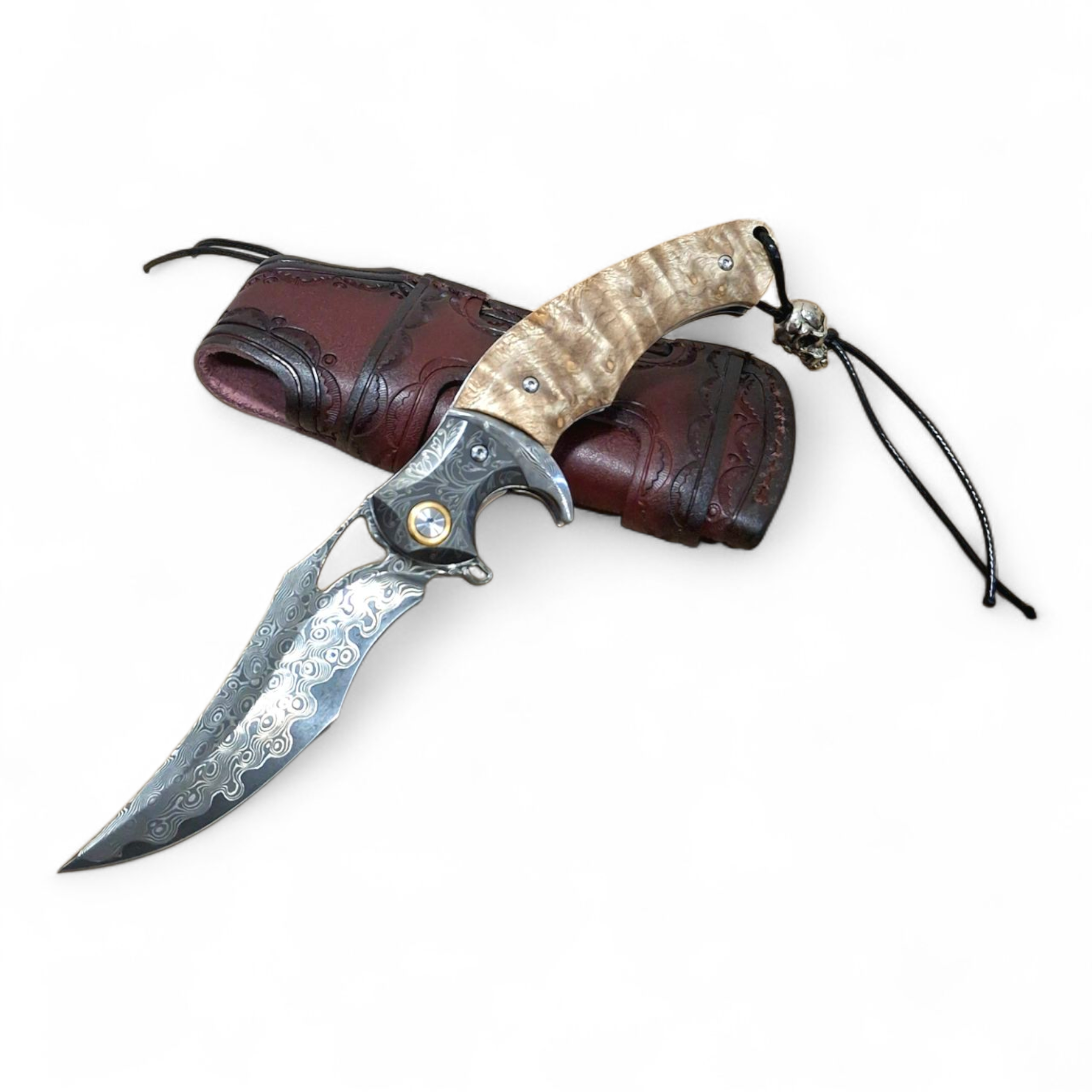 Сгъваем нож Falcon Edge Damascus – луксозен модел с едноръчно отваряне