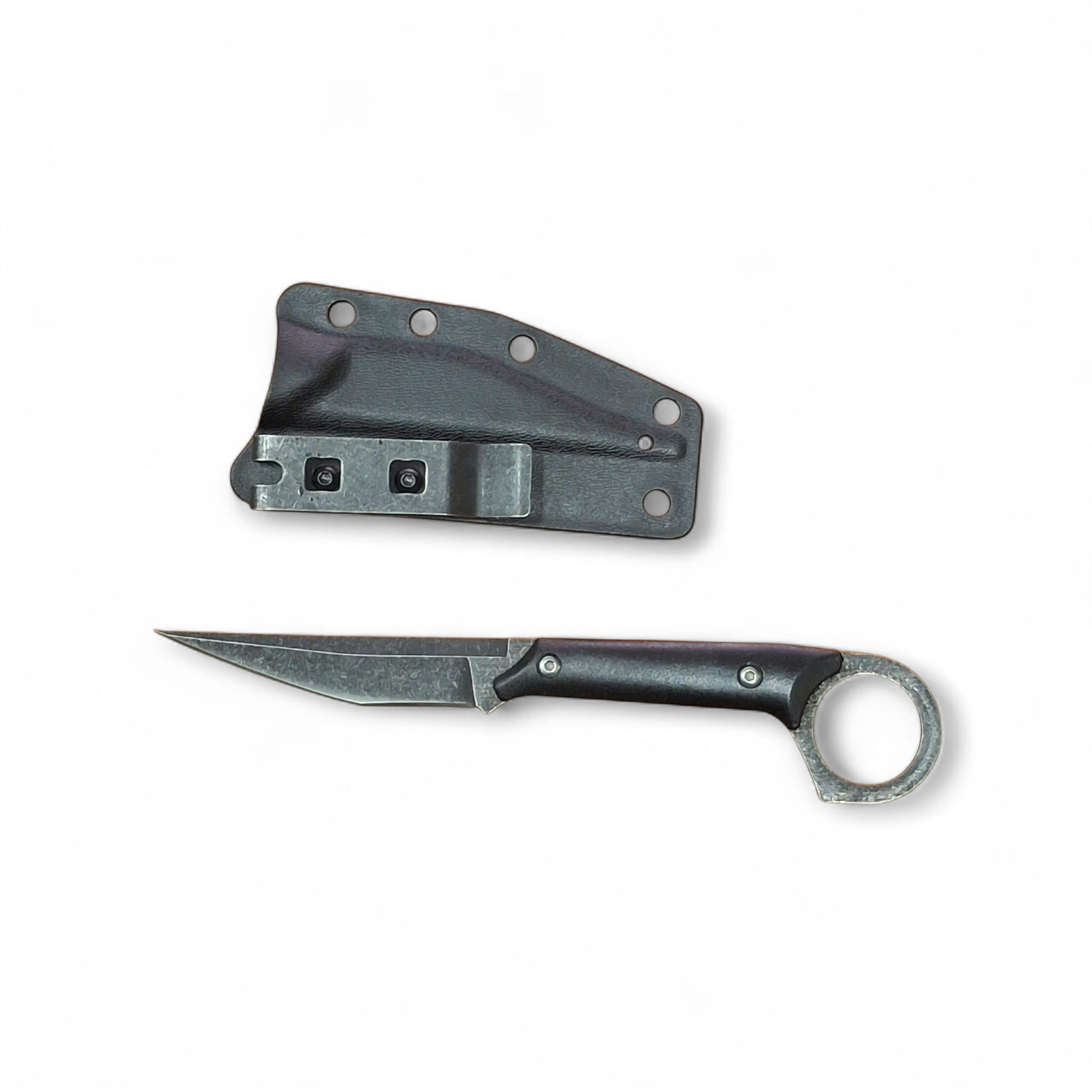 Тактически нож "Shadow Fang" с пръстен за захват и черна кания