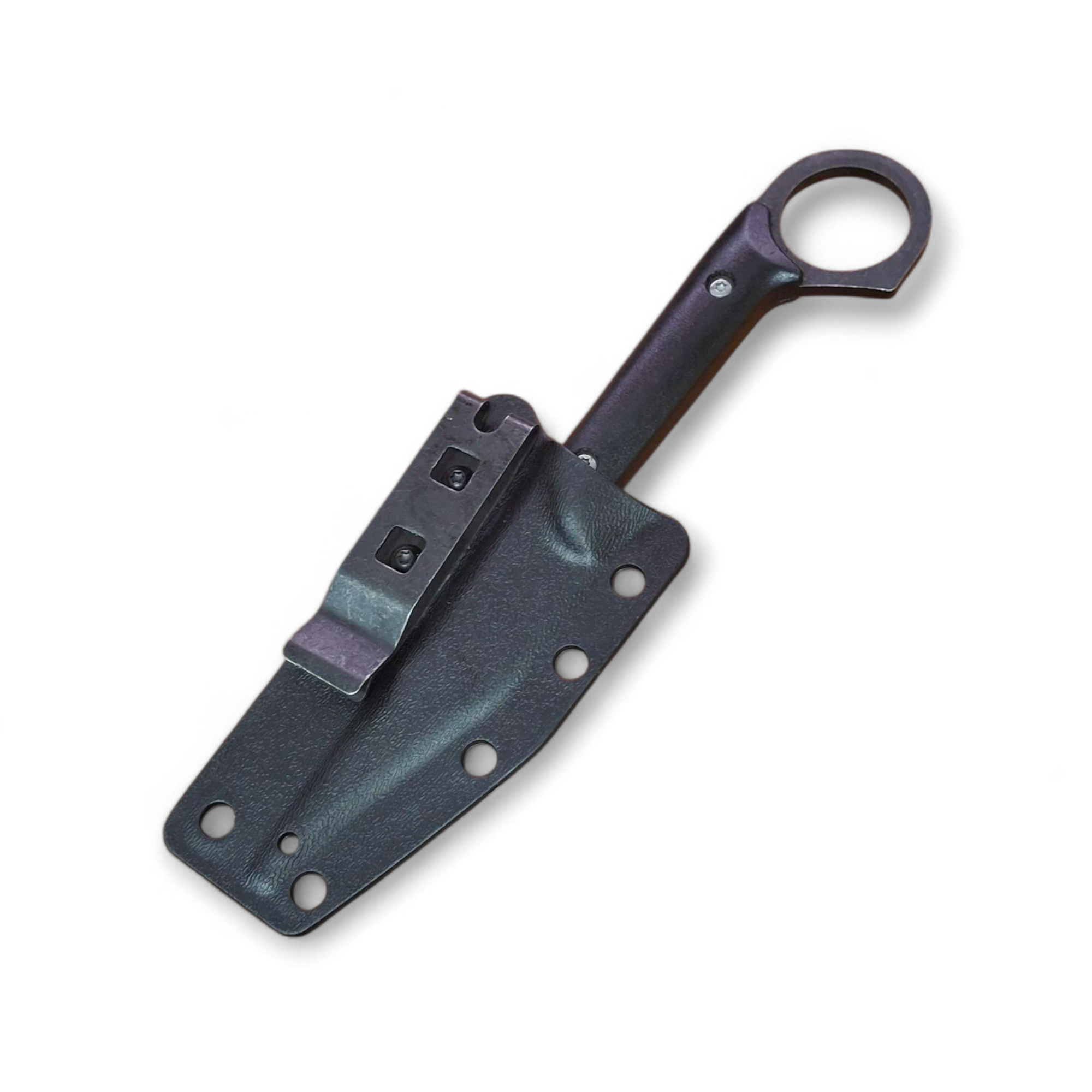 Тактически нож "Shadow Fang" с пръстен за захват и черна кания