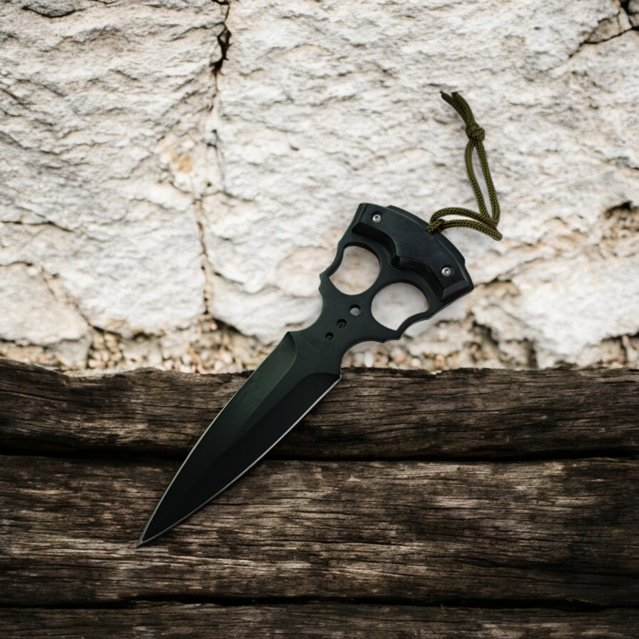 Нож „Shadow Fang“ – изглед с черно острие и ергономична дръжка