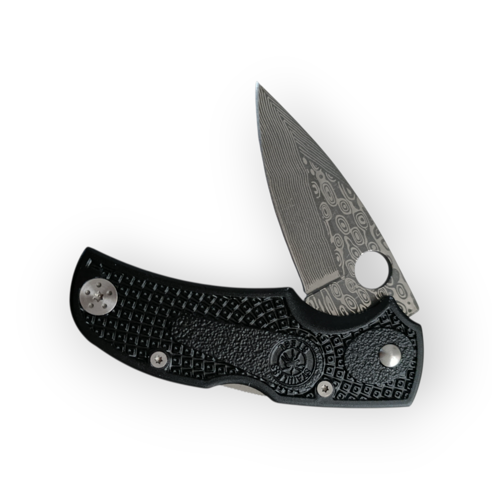 Сгъваем нож Urban Damascus с отворено острие и дамаска шарка