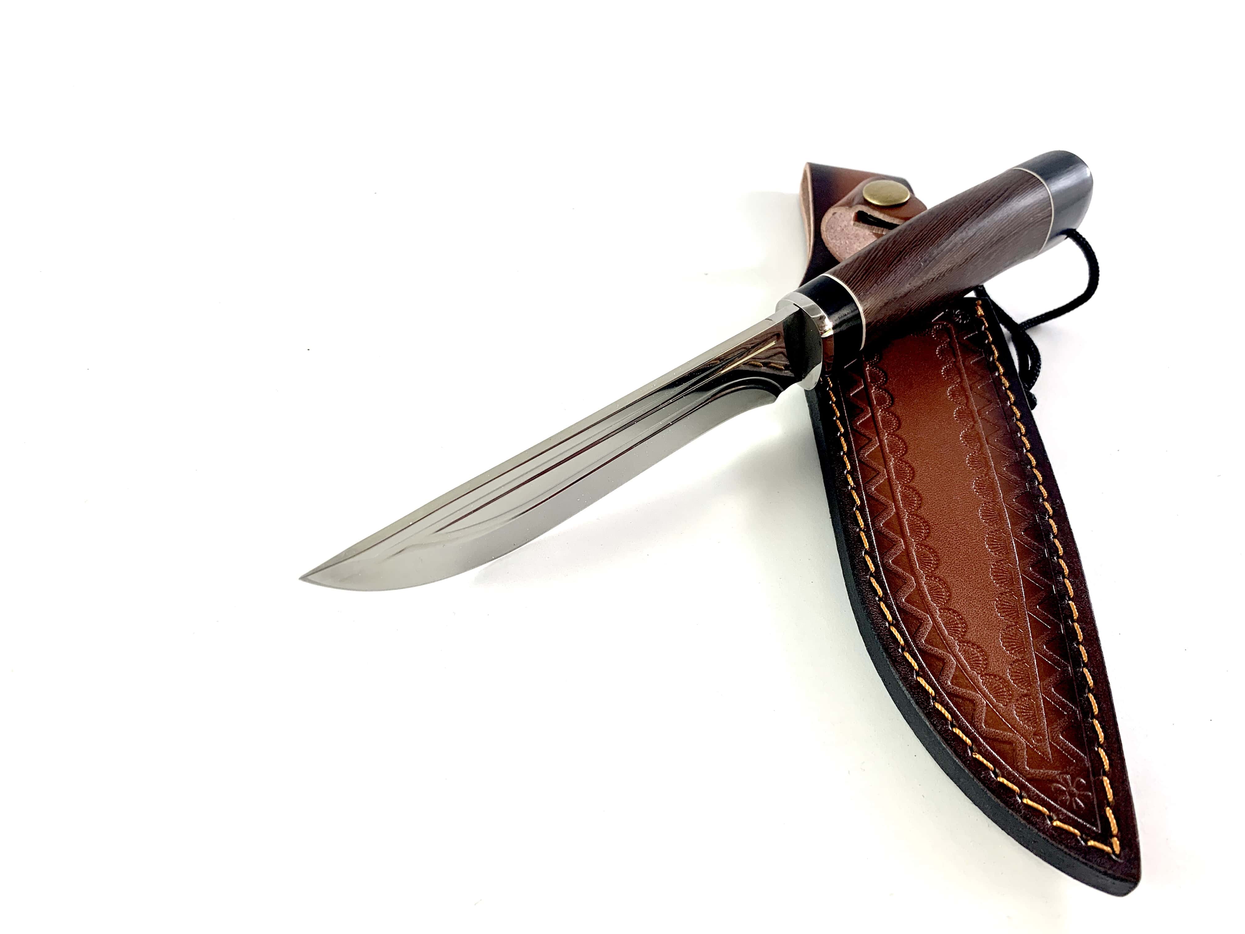 Ловен нож с острие от 5Cr13Mov и абаносова дръжка