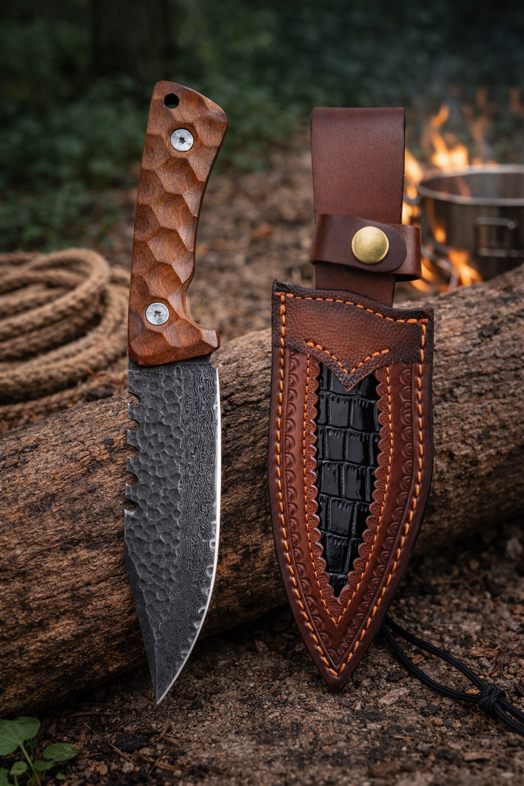 Нож за лов и туризъм с острие 14.5 см VG10