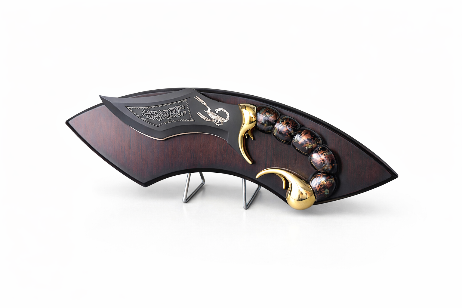 Колекционерски нож скорпион с декоративна поставка