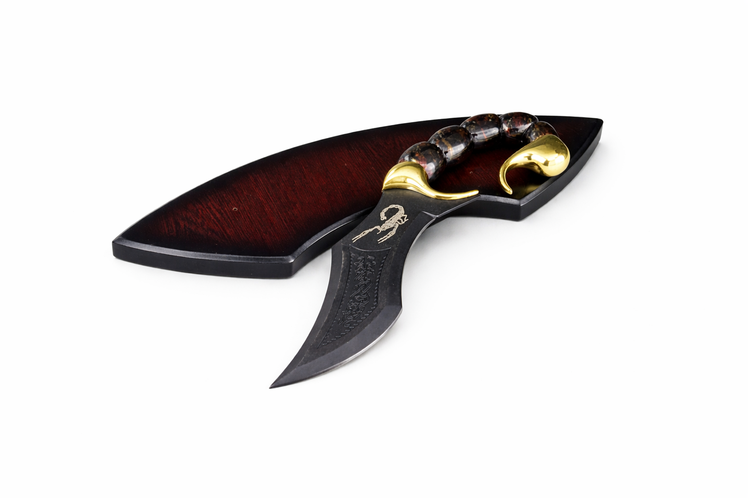 Колекционерски нож скорпион с декоративна поставка