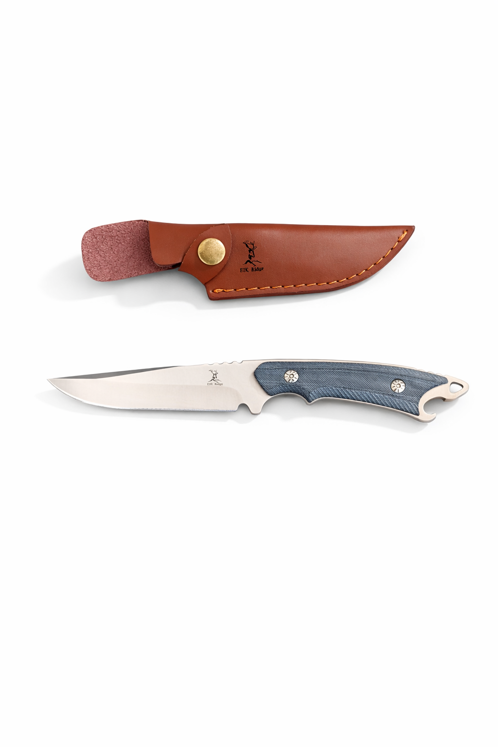 Ловен нож 7Cr17Mov със синя дръжка