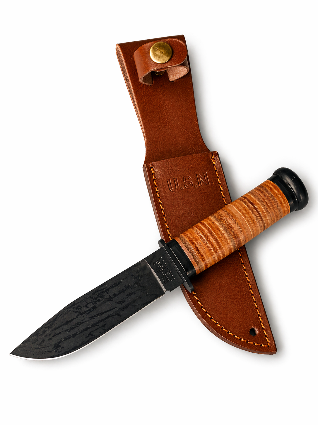 Ловен нож IronWolf Ranger 1095 с кожена кания