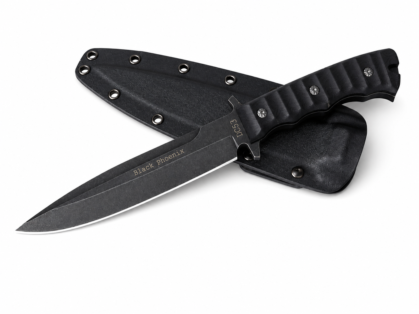 Black Phoenix DC53 с черна G10 дръжка и кания