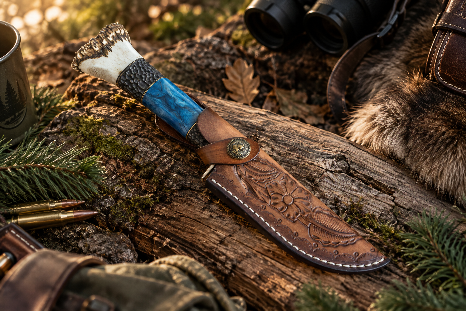 Ловен нож Arctic Stag с 67 слоя дамаскова стомана VG-10